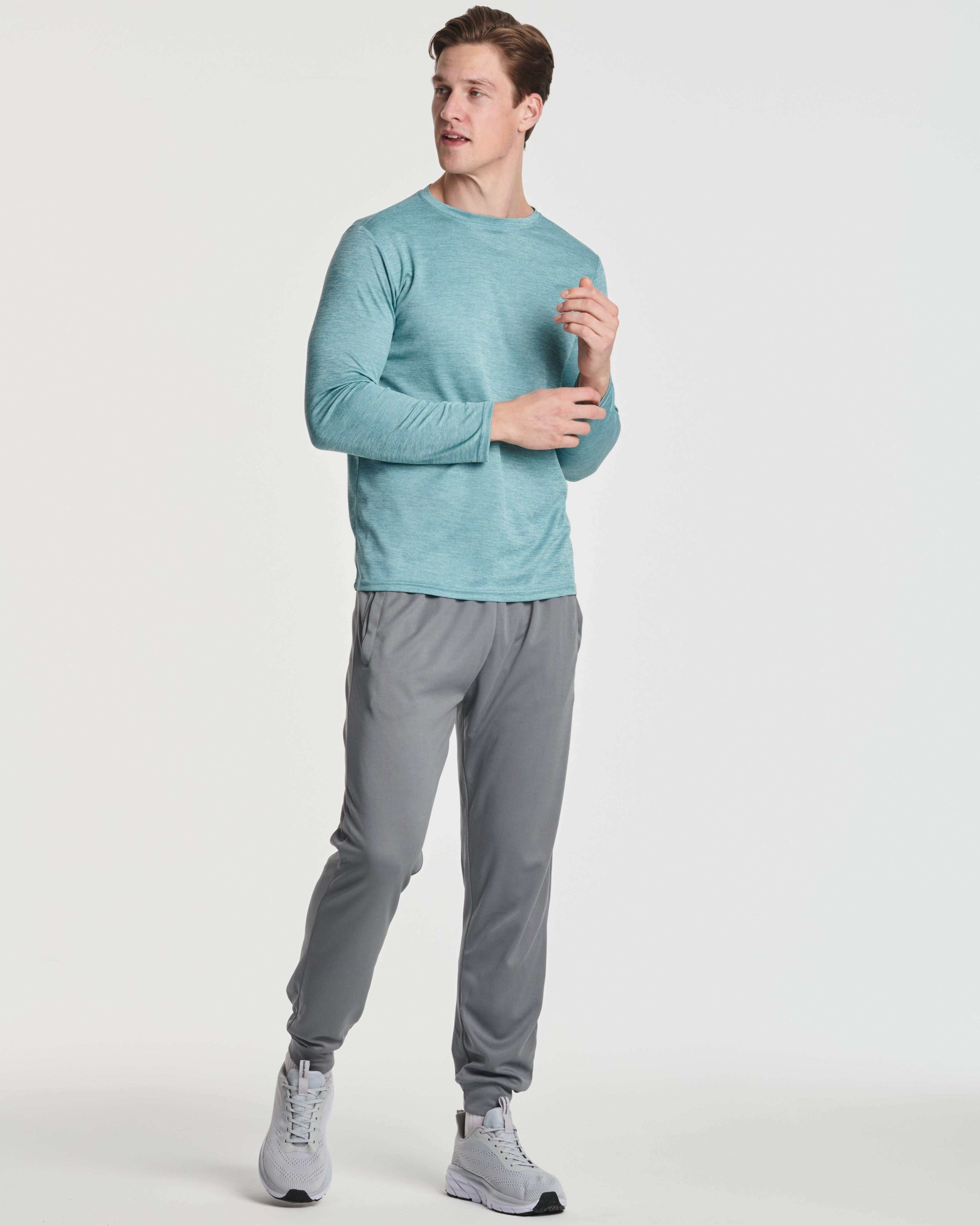 5 Pack: Men's Mesh Quick Dry Athletic Long Sleeve T-Shirt  UPF SPF UV Sun (Available in Big & Tall)