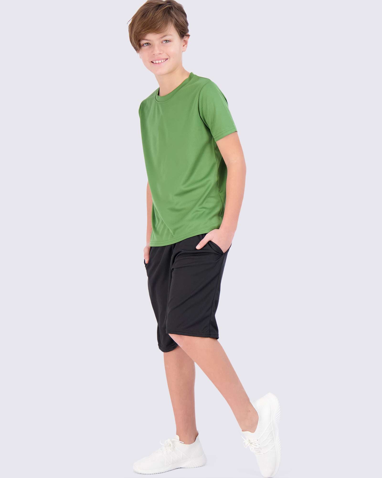 5 Pack: Boys Mesh Active Short-Sleeve T-Shirt