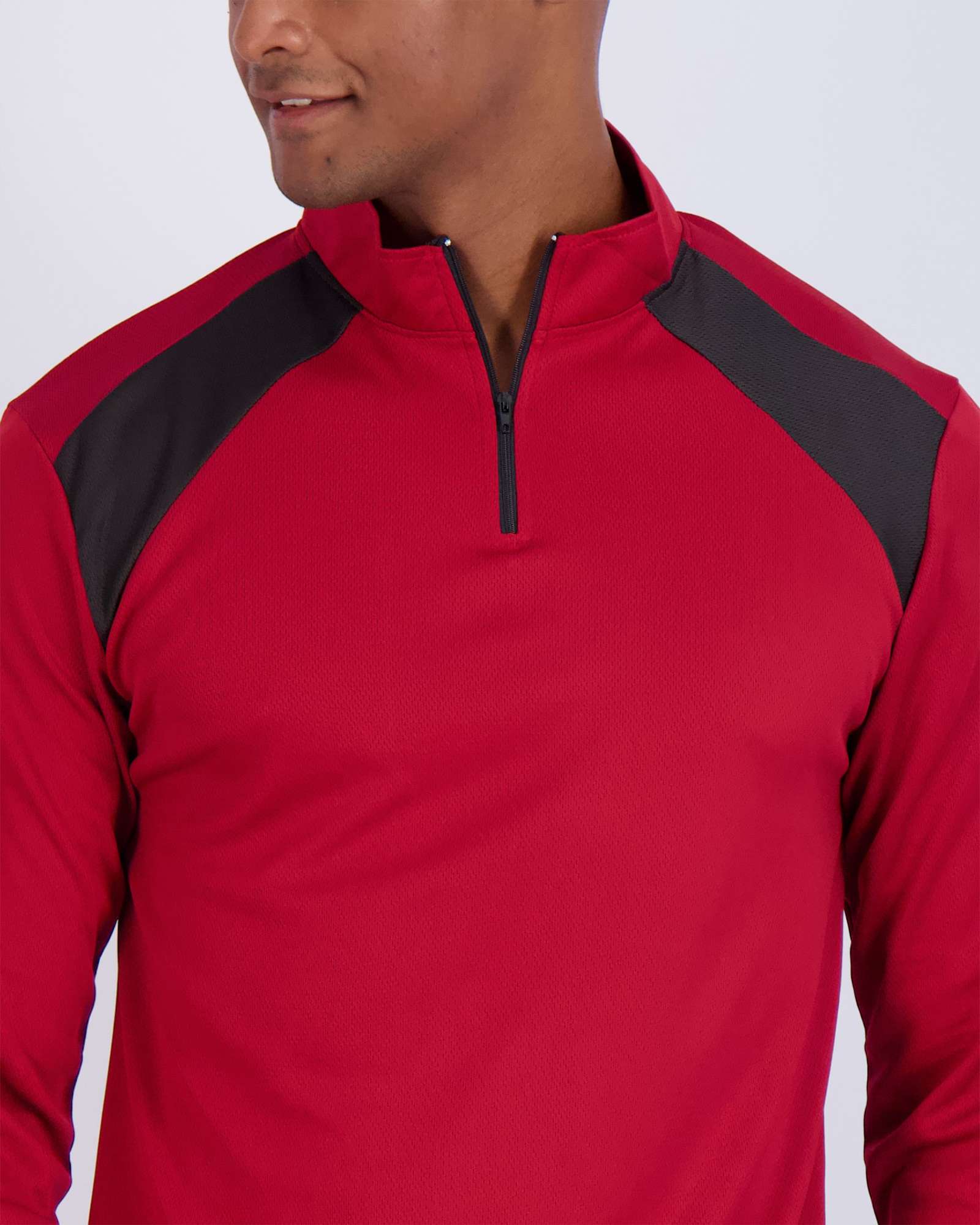 3 Pack: Mens Mesh Active Quarter Zip Pullover