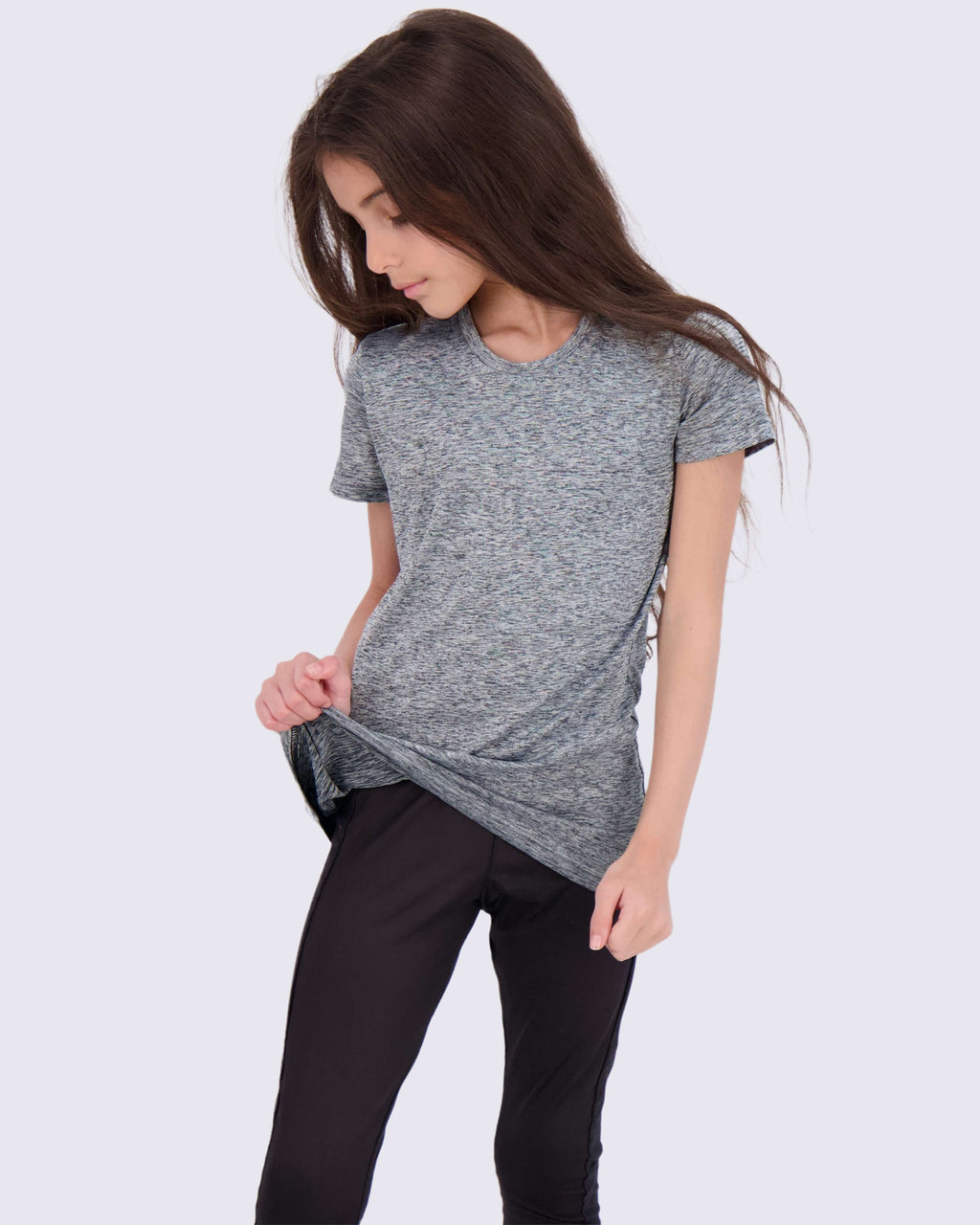 4 Pack: Girls Short Sleeve Dry-Fit Crew Neck Active T-Shirt