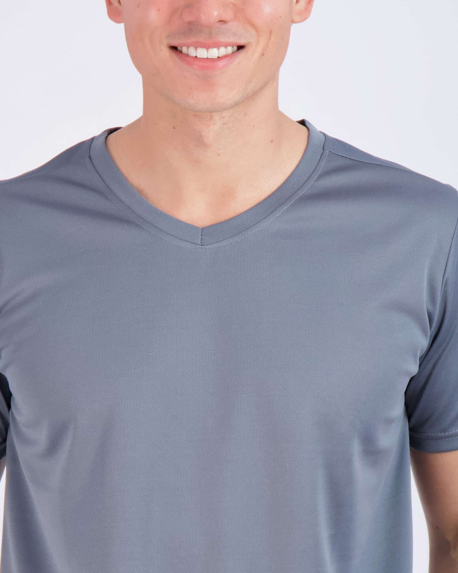 5 Pack: Mens V-Neck Mesh Active Short Sleeve T-Shirt (Available in Big & Tall)