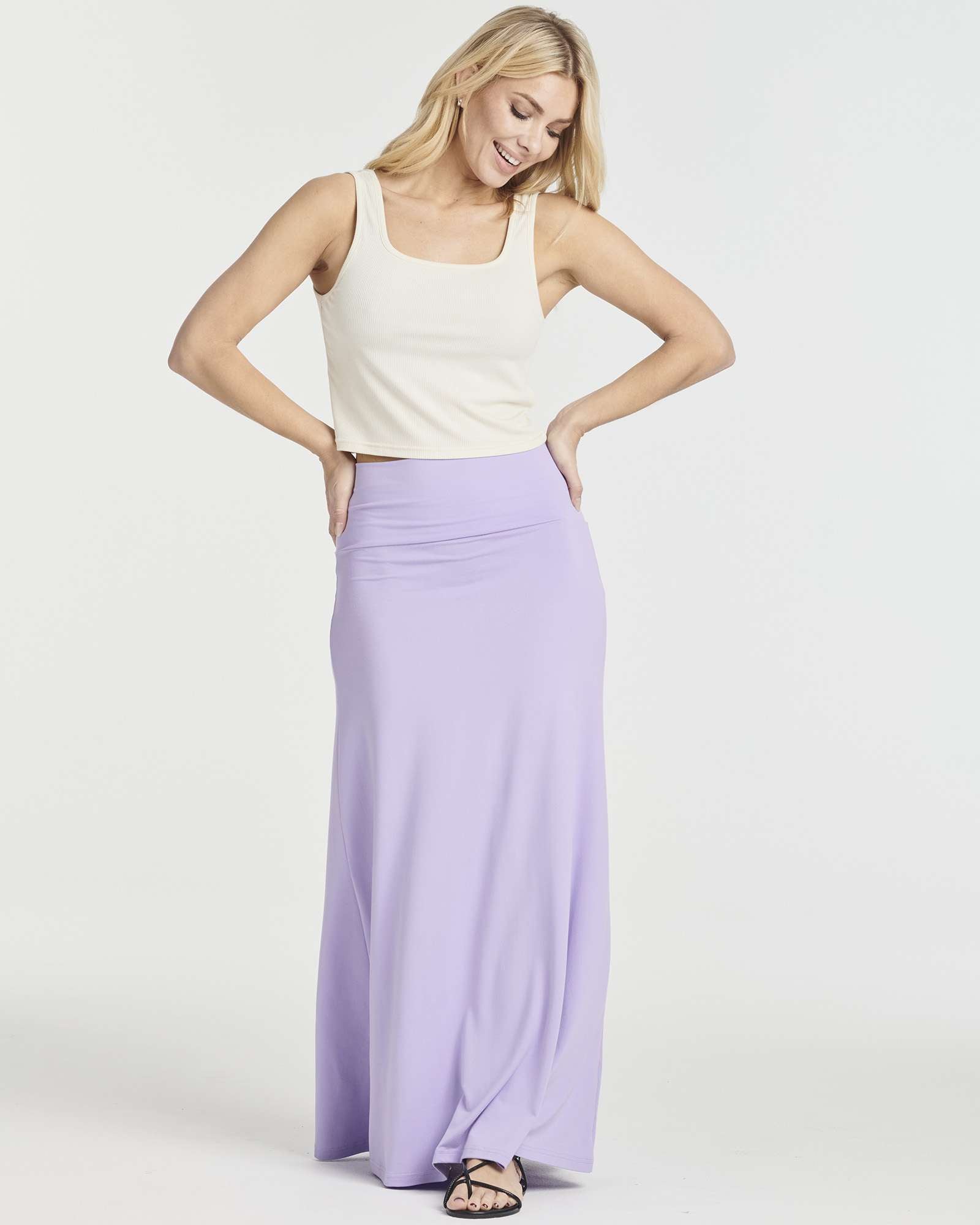 3 Pack: Women's Ultra-Soft Flowy Maxi Skirt
