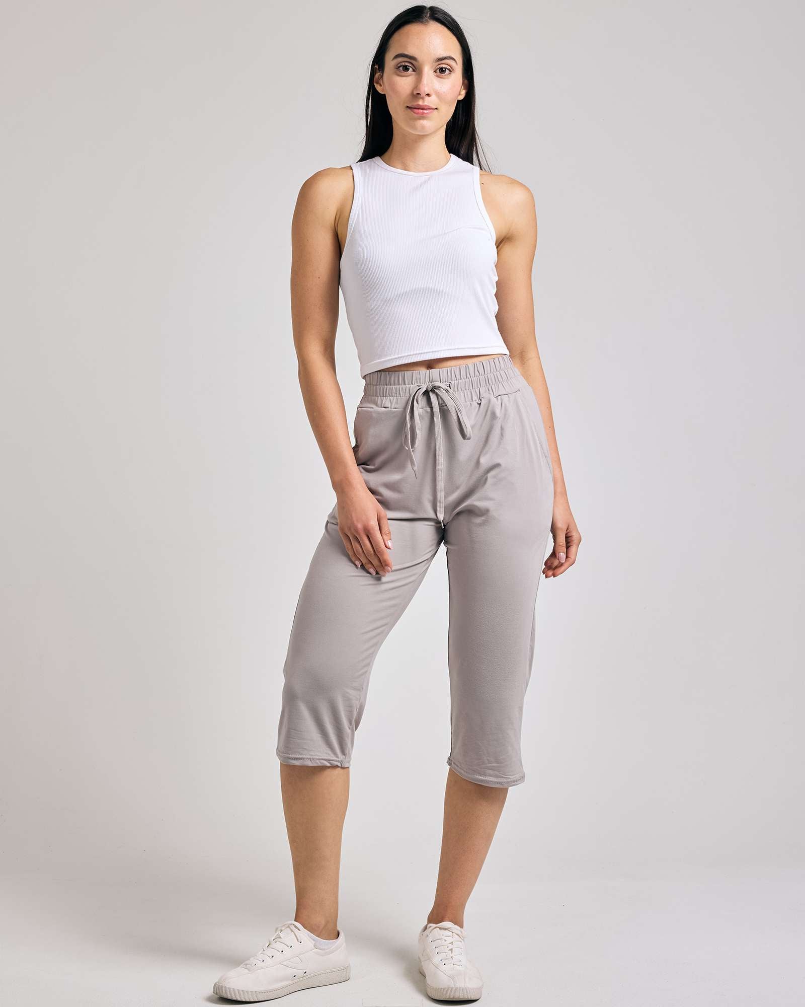 3 Pack: Women's Capri Open Bottom Sweatpants