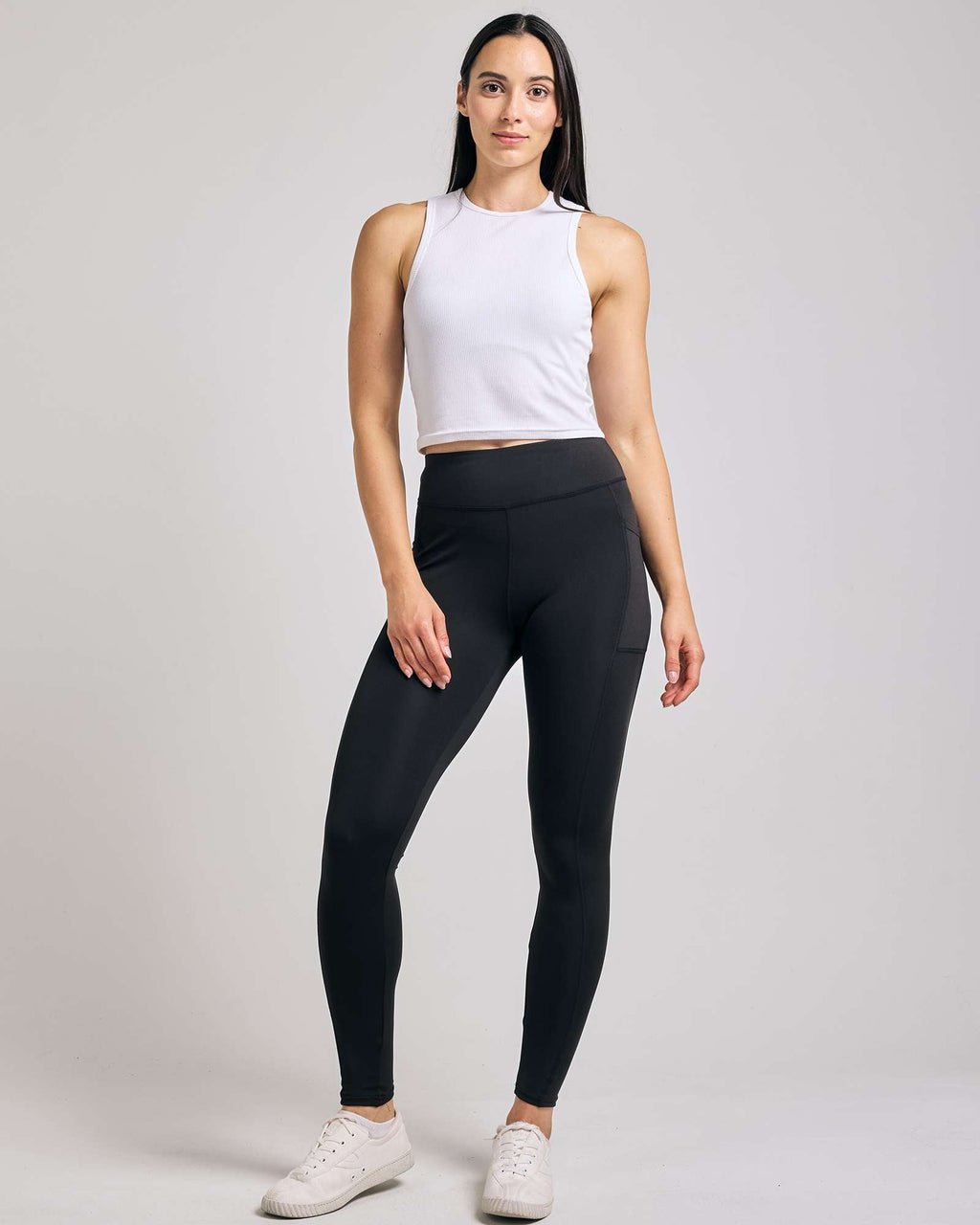 4 Pack: Women's Full Length Fitted Athletic Yoga Performance Leggings with Pockets