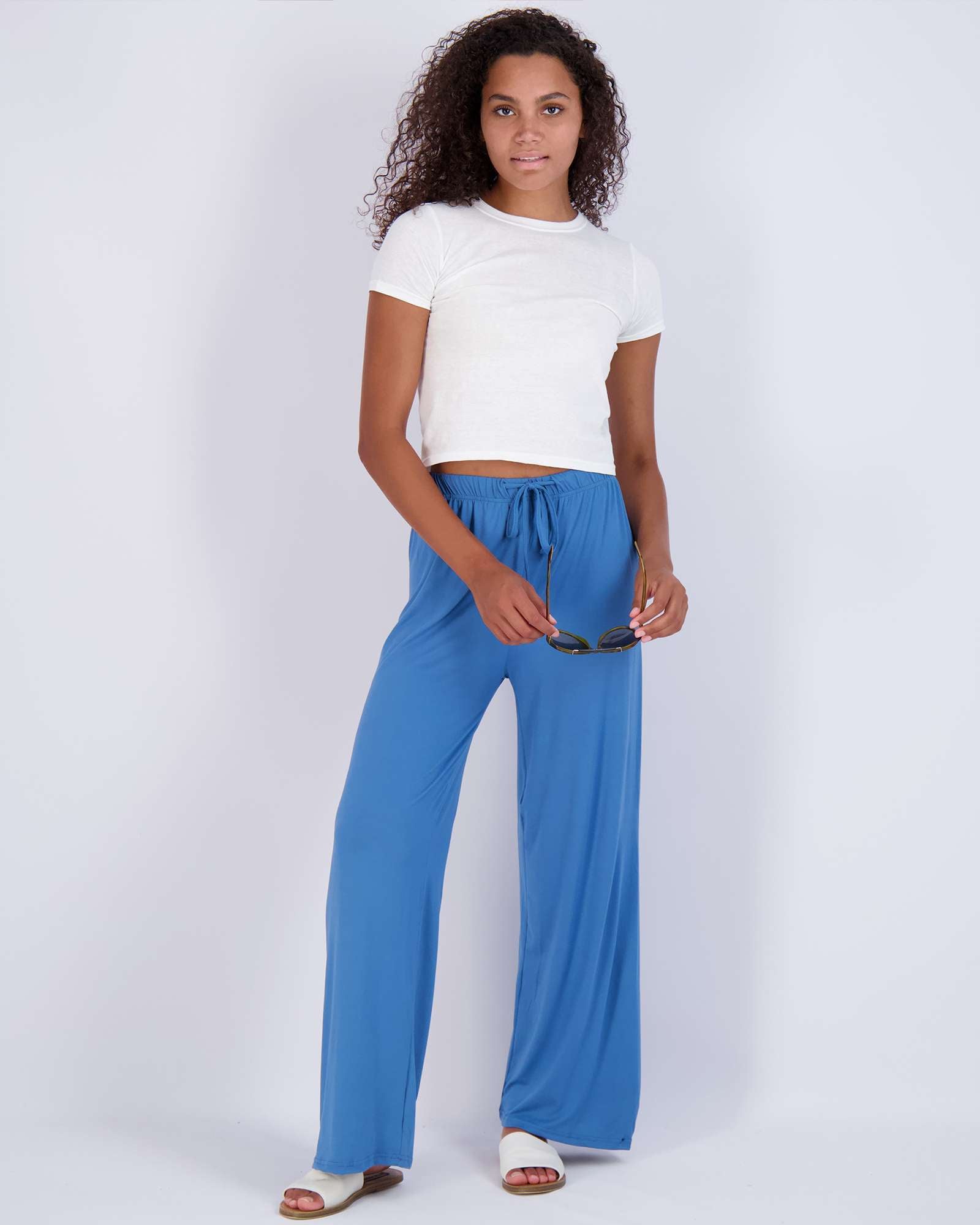 3 Pack: Womens Wide Leg Palazzo Lounge Pajama Pants