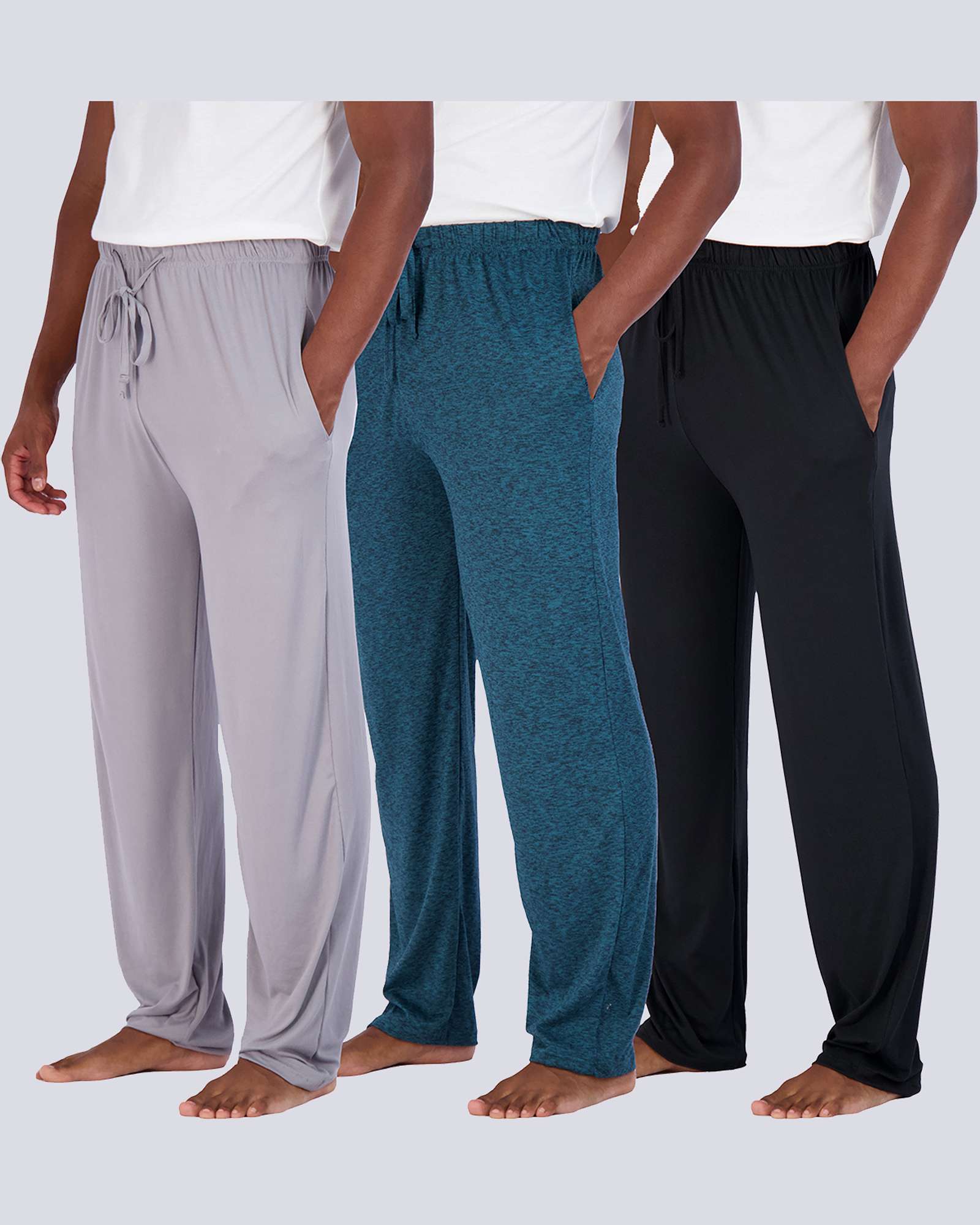 3 Pack: Mens Soft Pajama Lounge Pants