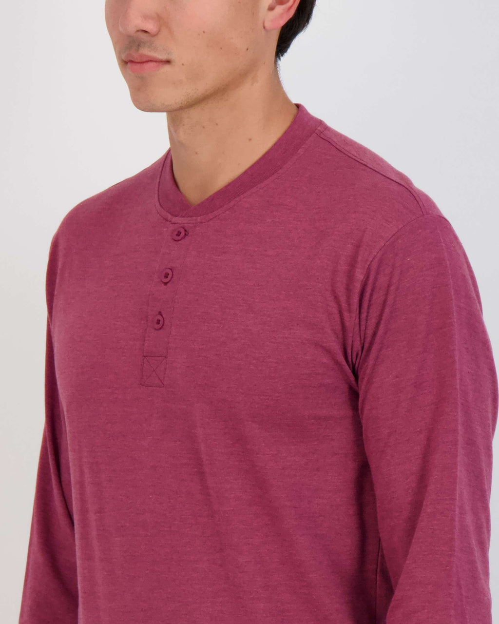 3 Pack: Mens Long Sleeve Cotton Henley T-Shirt