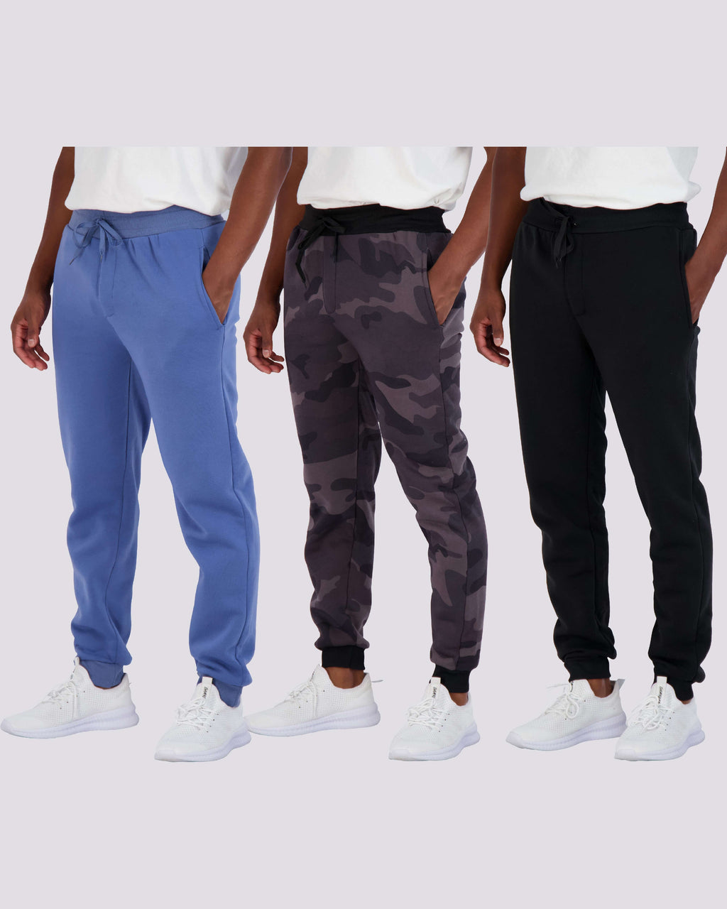 3 Pack: Mens Fleece Jogger Sweatpants