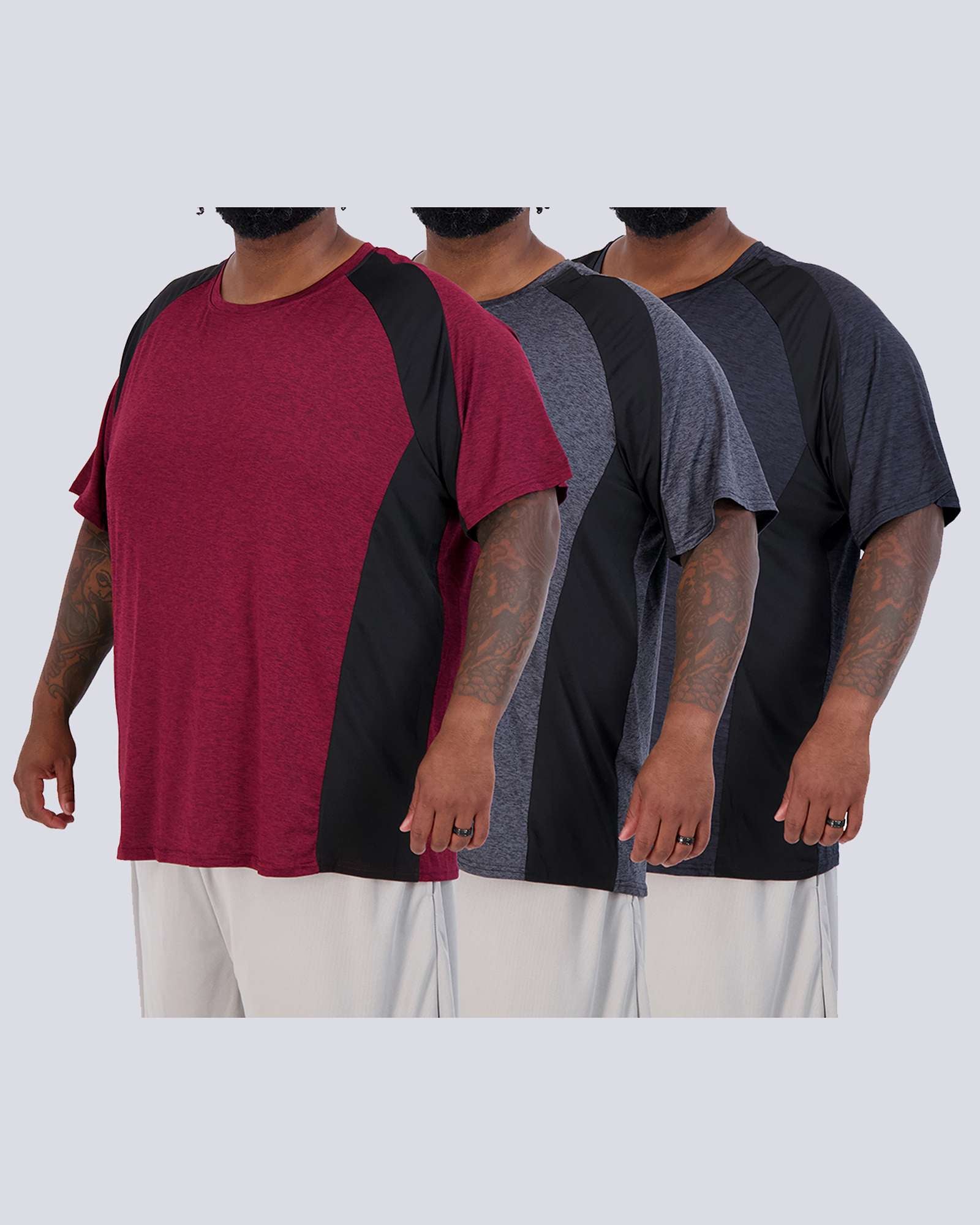 3 Pack: Men’s Big & Tall Dry-Fit Short-Sleeve Crew Neck T-Shirt