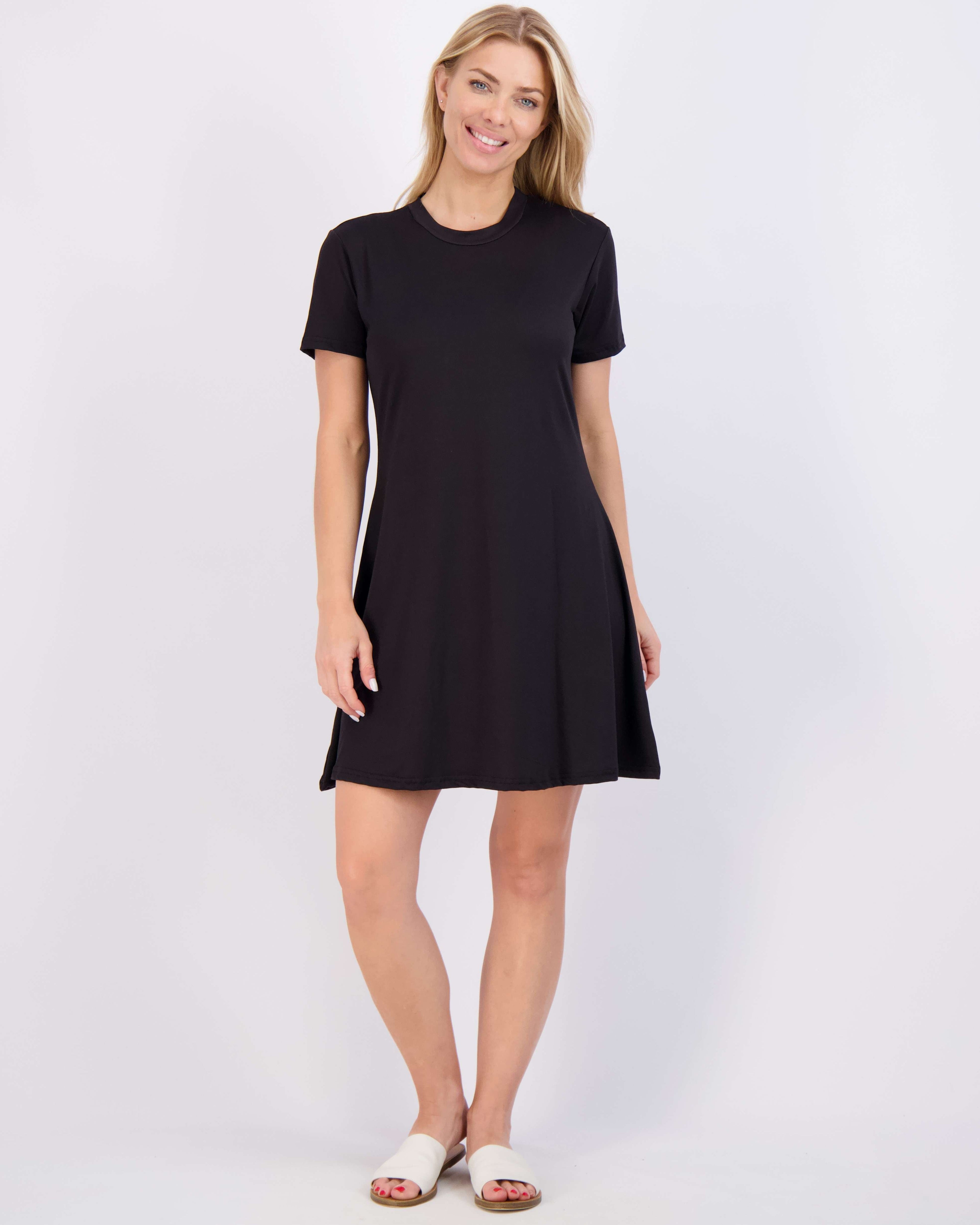 3 Pack: Women's Soft Lounge Swing Casual T-Shirt Dress (Available in Plus Size)