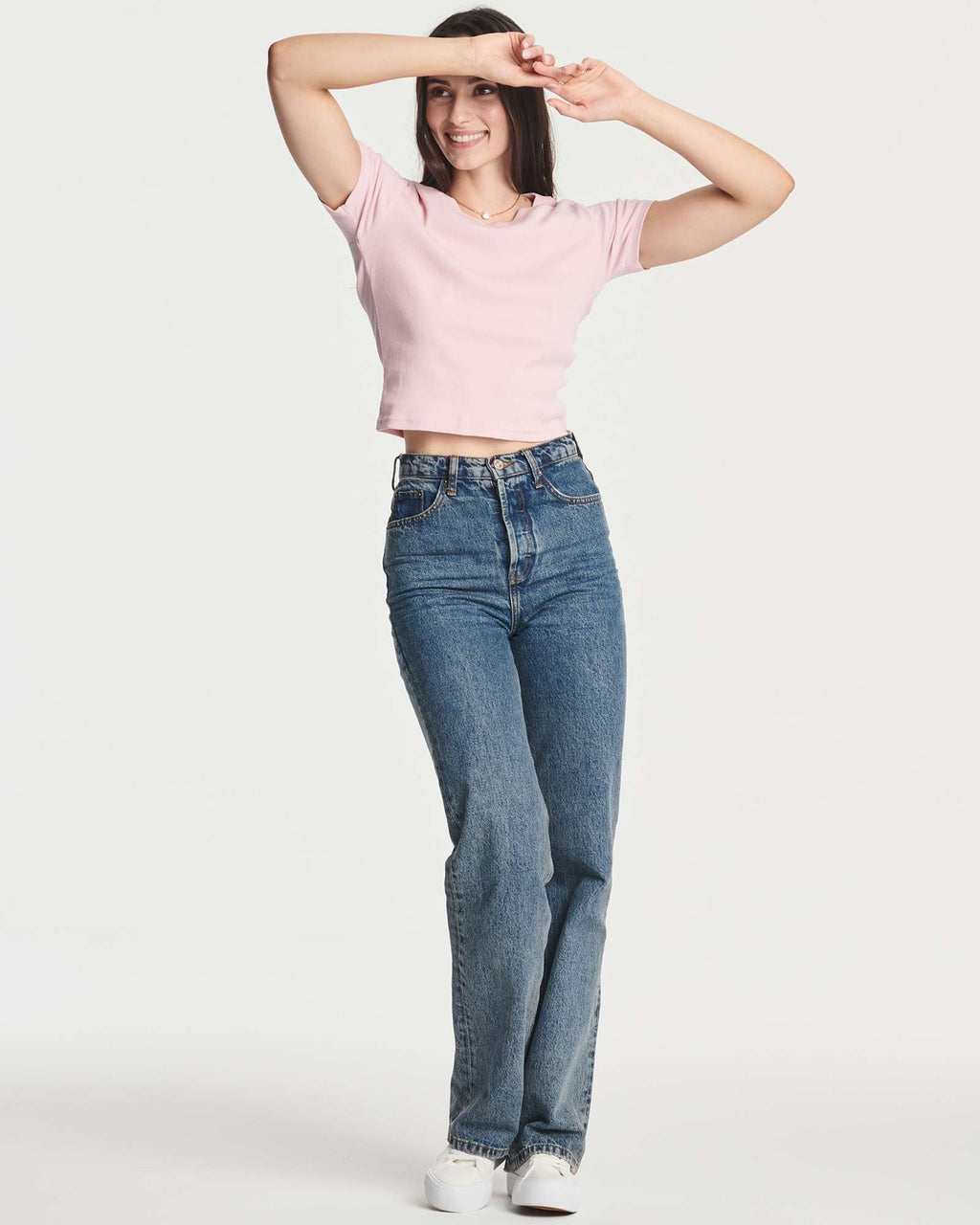 4 Pack: Women's Short Sleeve Ribbed Knit Crop Top