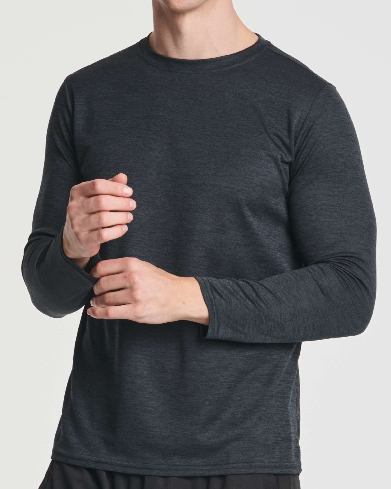 5 Pack: Men's Mesh Quick Dry Athletic Long Sleeve T-Shirt  UPF SPF UV Sun (Available in Big & Tall)