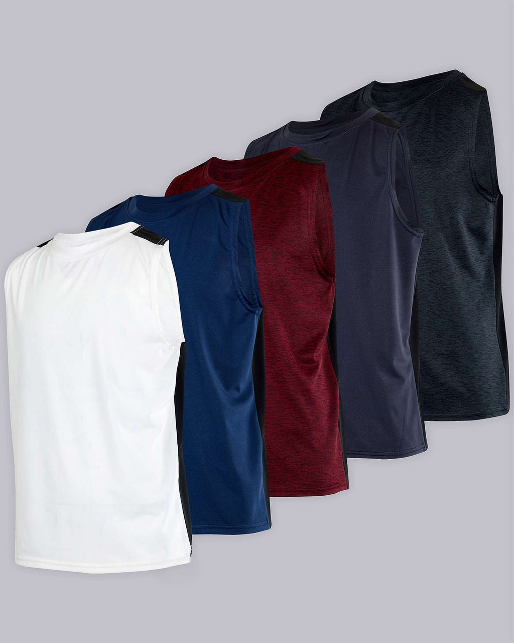 5 Pack: Boys Dry-Fit Active Tank Top