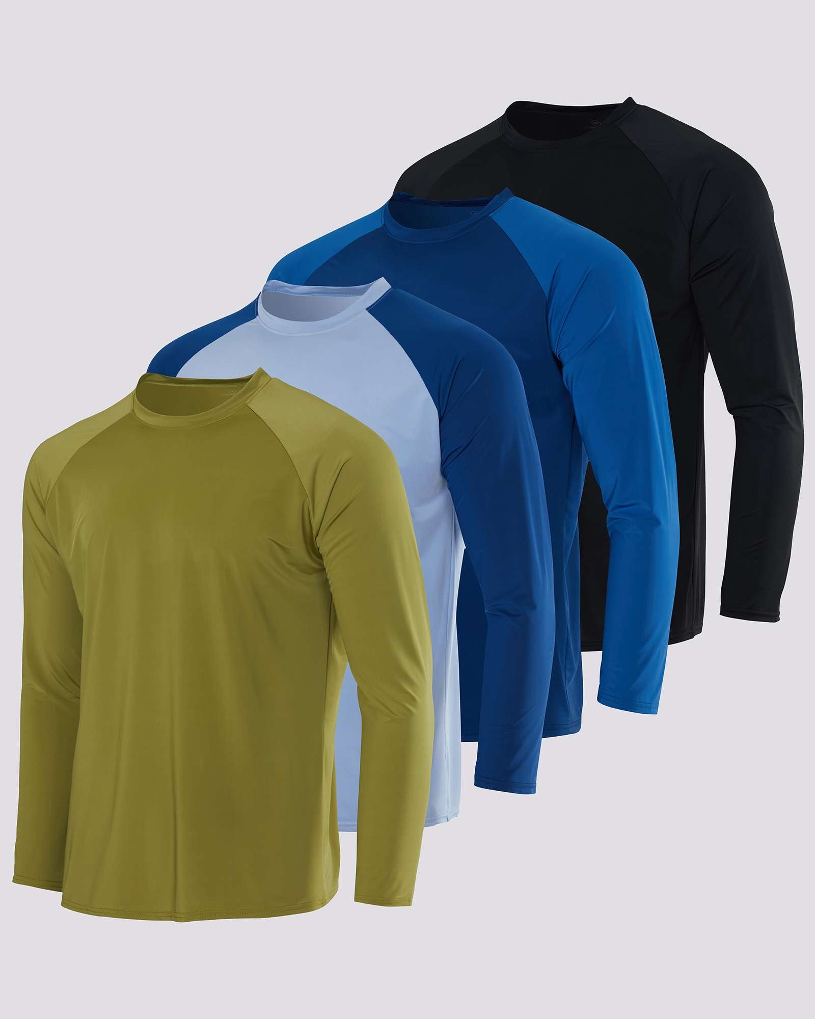 4 Pack: Boys' Long Sleeve Rash Guard Shirt