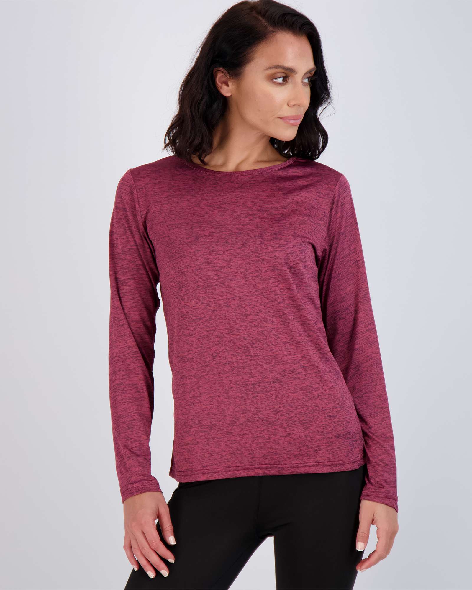 4 Pack: Womens Dry-Fit Active Long-Sleeve T-Shirt