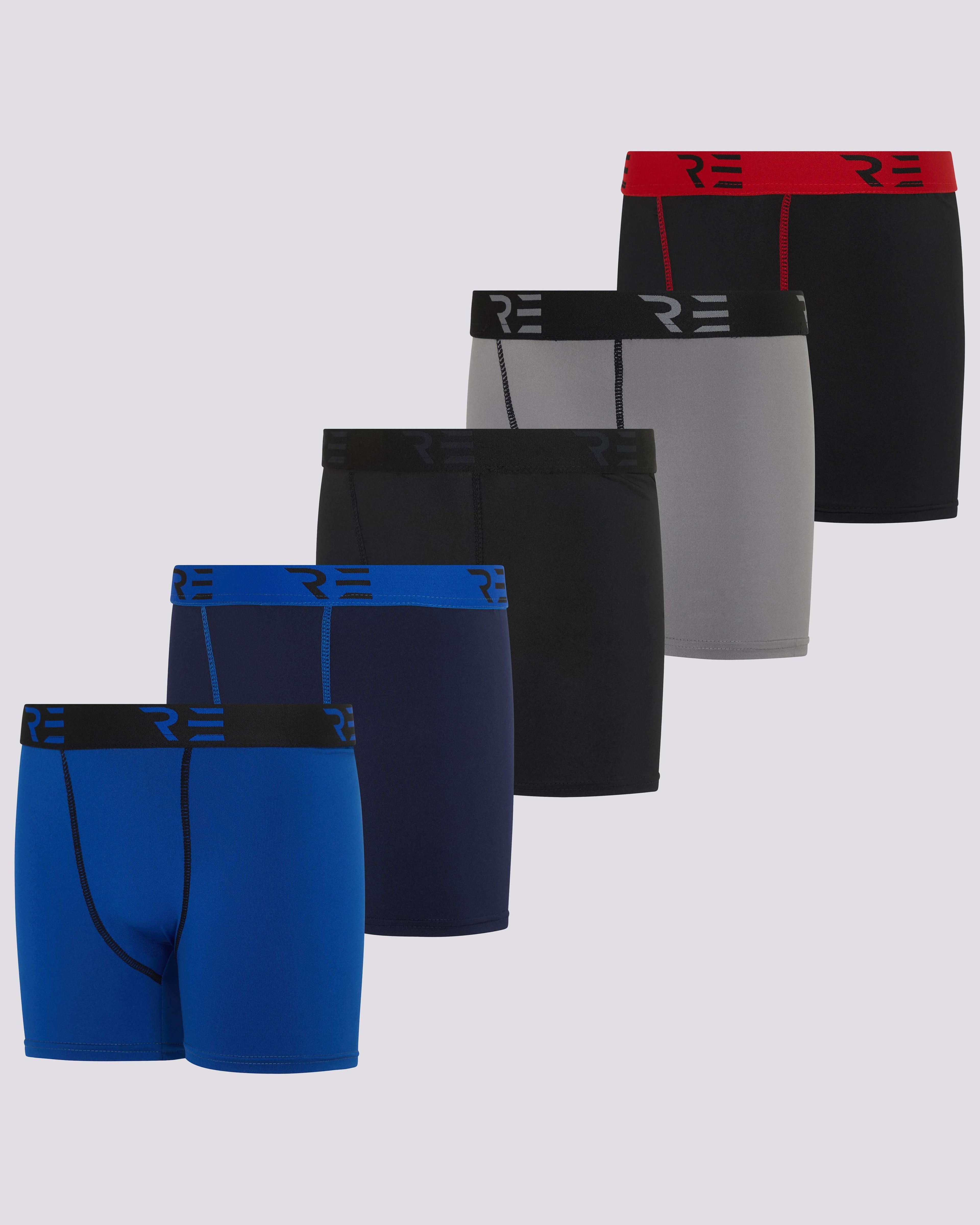 5 Pack: Boys Compression Shorts Underwear
