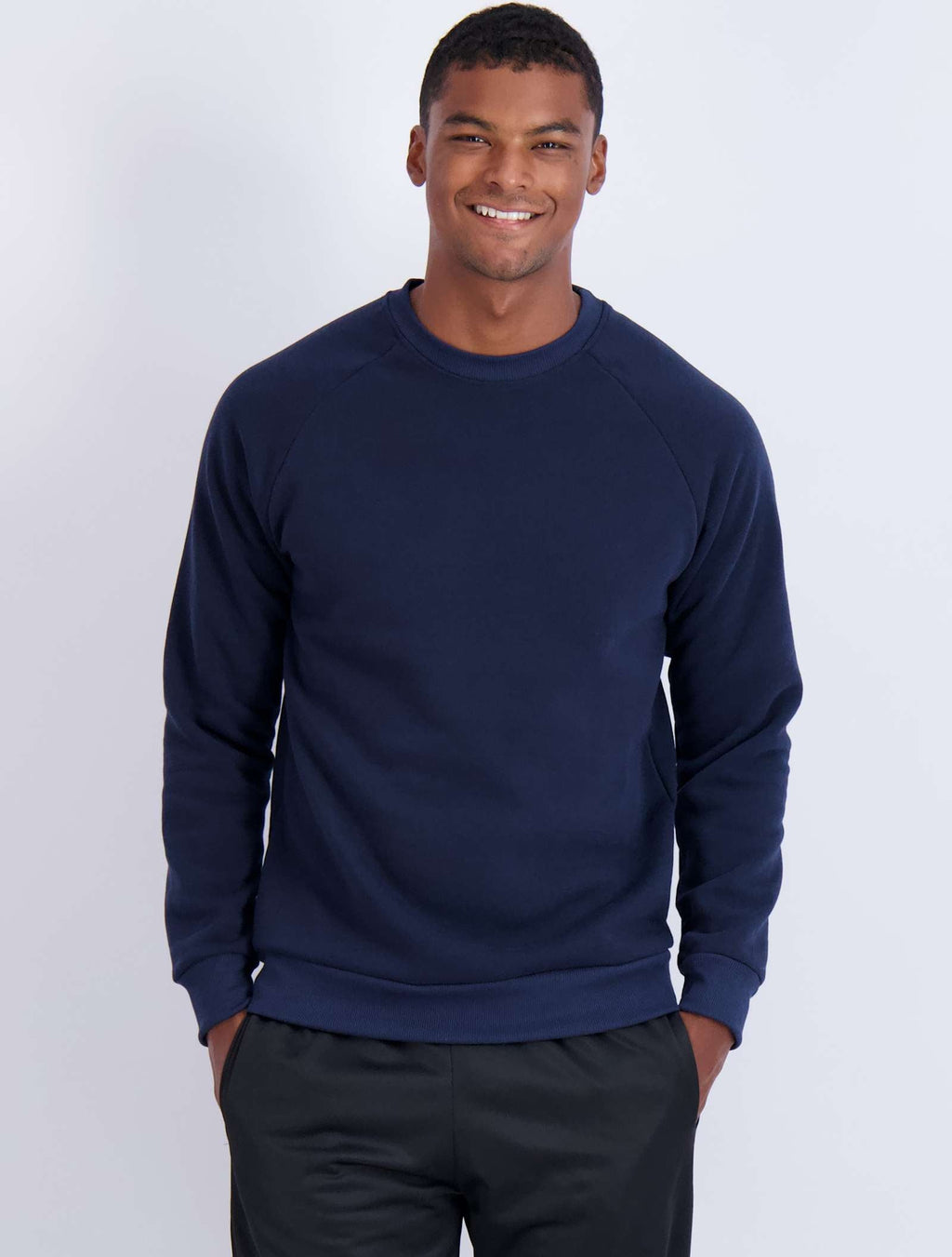 3 Pack: Mens Fleece Crewneck Pullover Sweatshirt