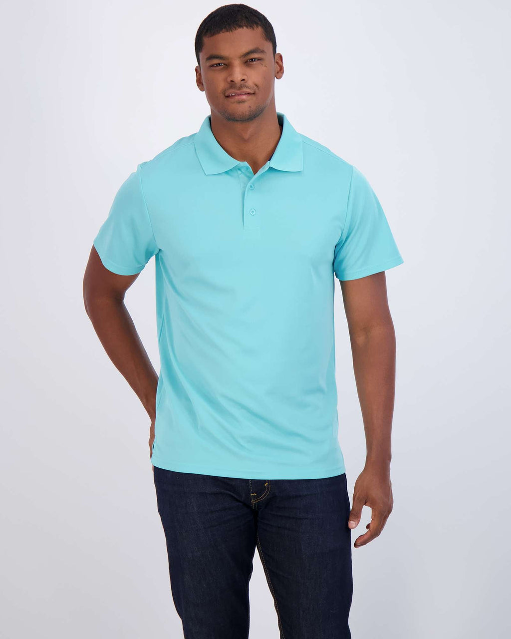 3 Pack: Mens Quick-Dry Short Sleeve Performance Polo Shirt