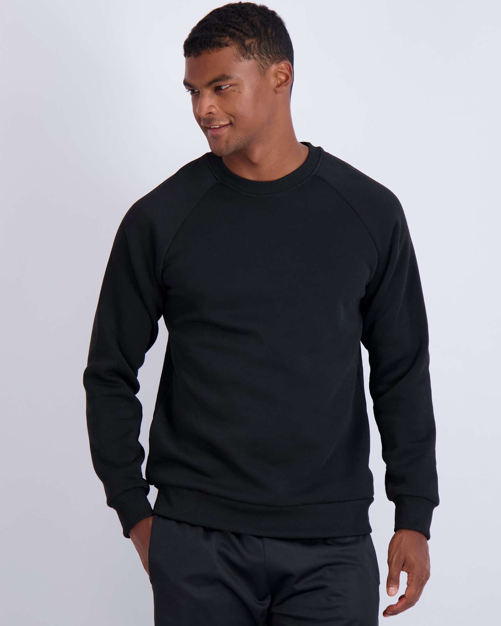 3 Pack: Mens Fleece Crewneck Pullover Sweatshirt