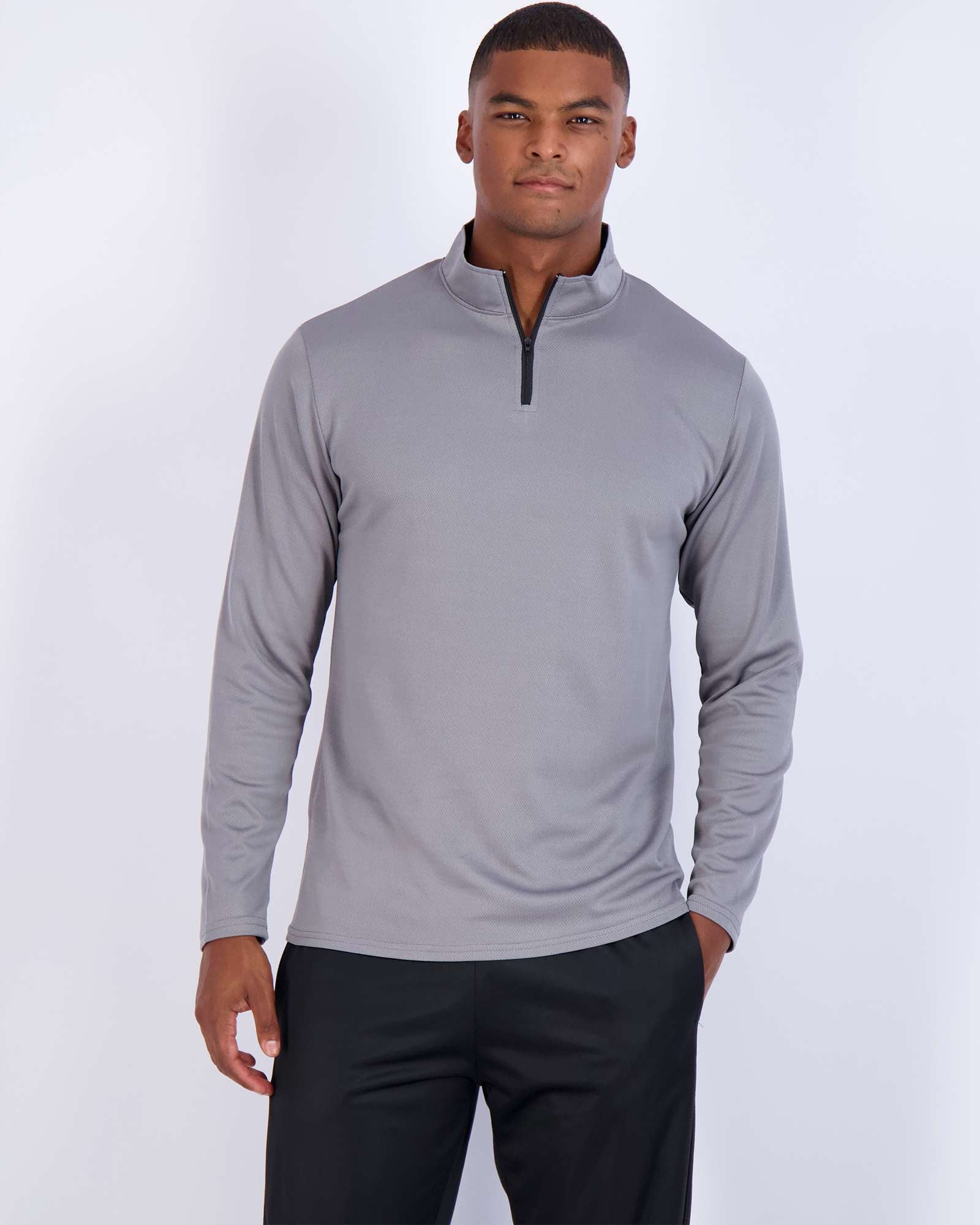 3 Pack: Mens Mesh Active Quarter Zip Pullover