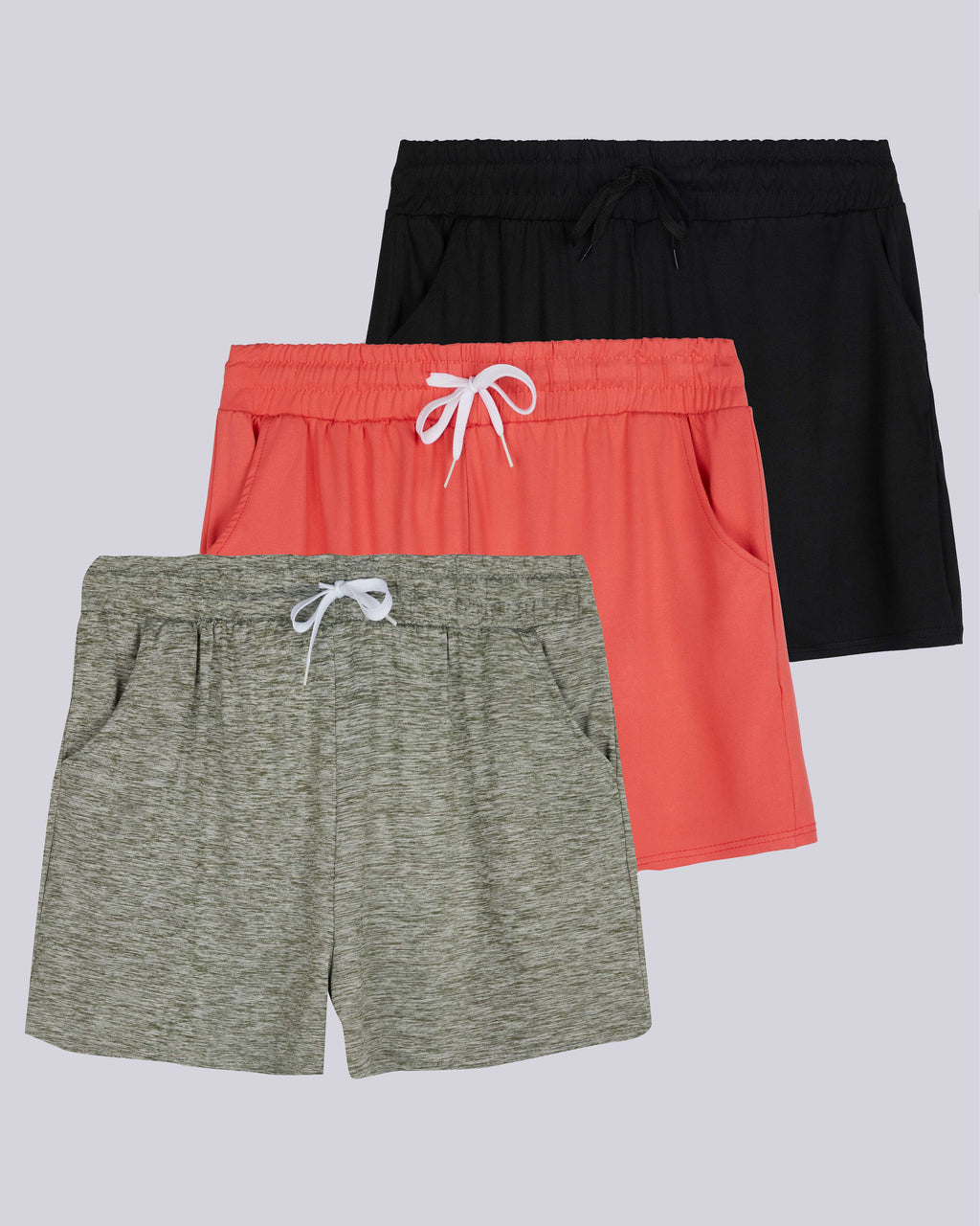 3 Pack: Womens Plus Super-Soft Lounge Shorts