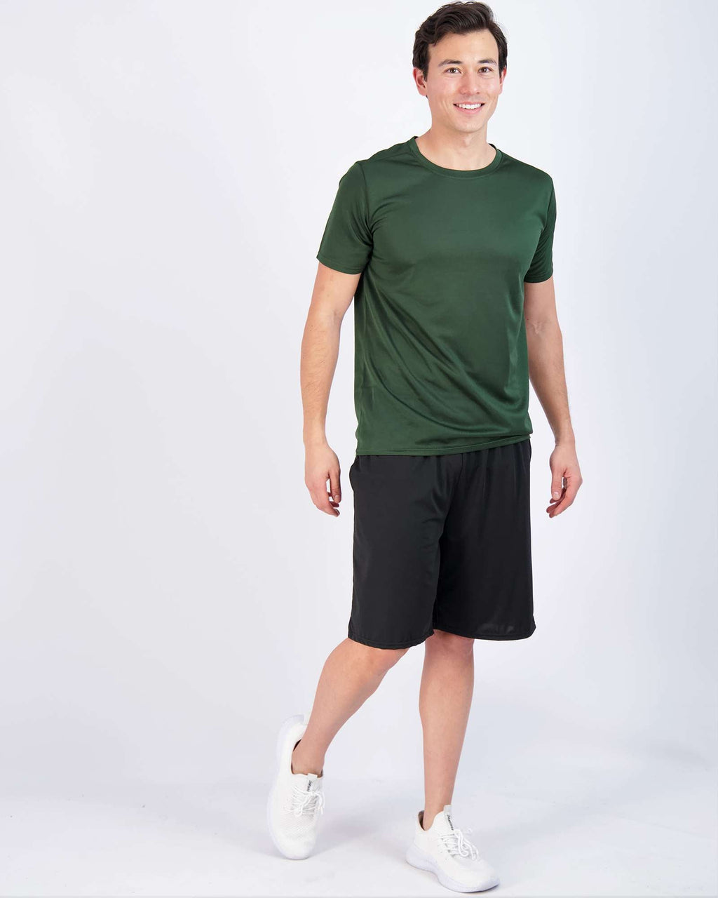 5 Pack: Men’s Mesh Short Sleeve Crew Active T-Shirt