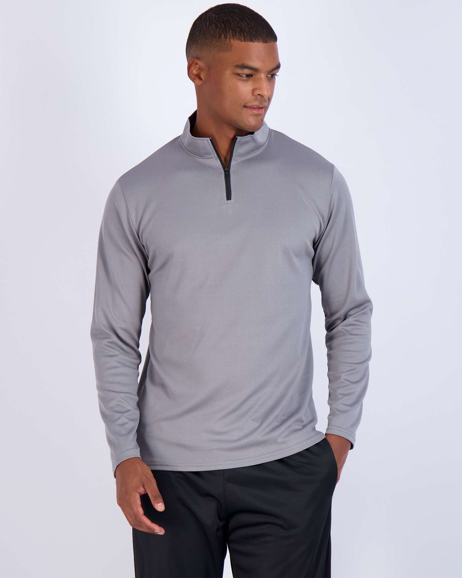 3 Pack: Mens Mesh Active Quarter Zip Pullover