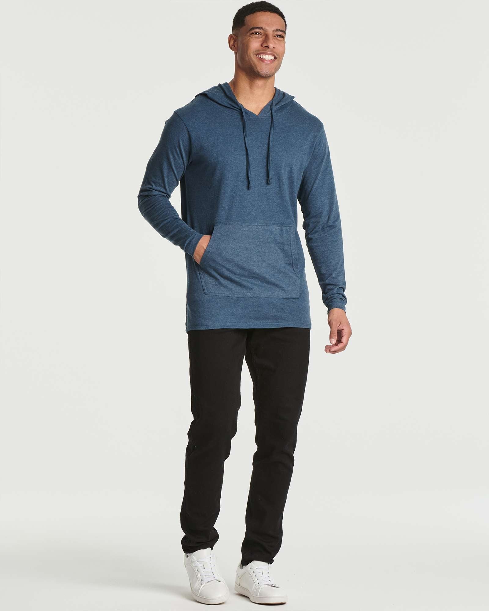 3 Pack: Mens Cotton Lightweight Pullover Hoodie