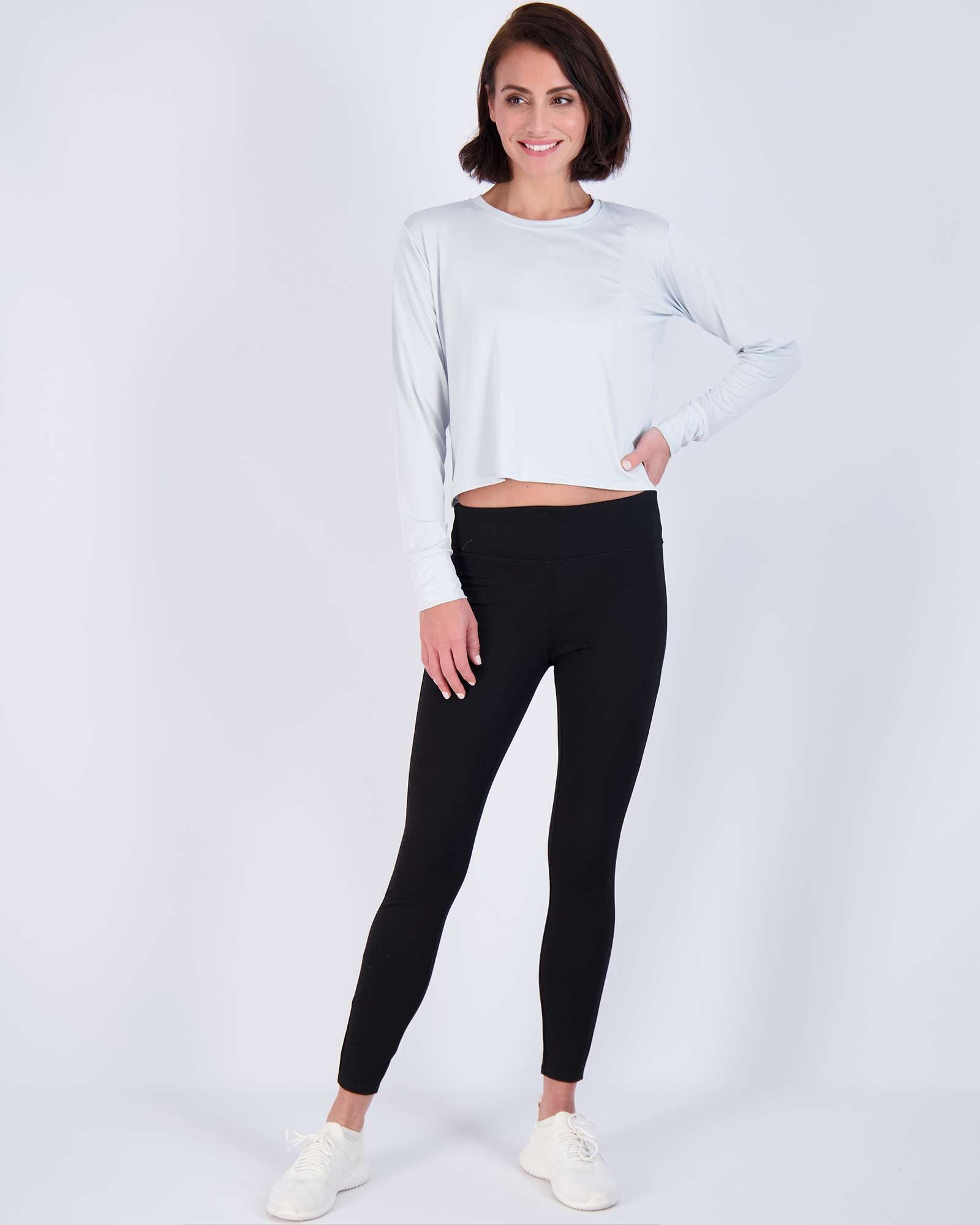 5 Pack: Womens Dry Fit Crop Top Long Sleeve