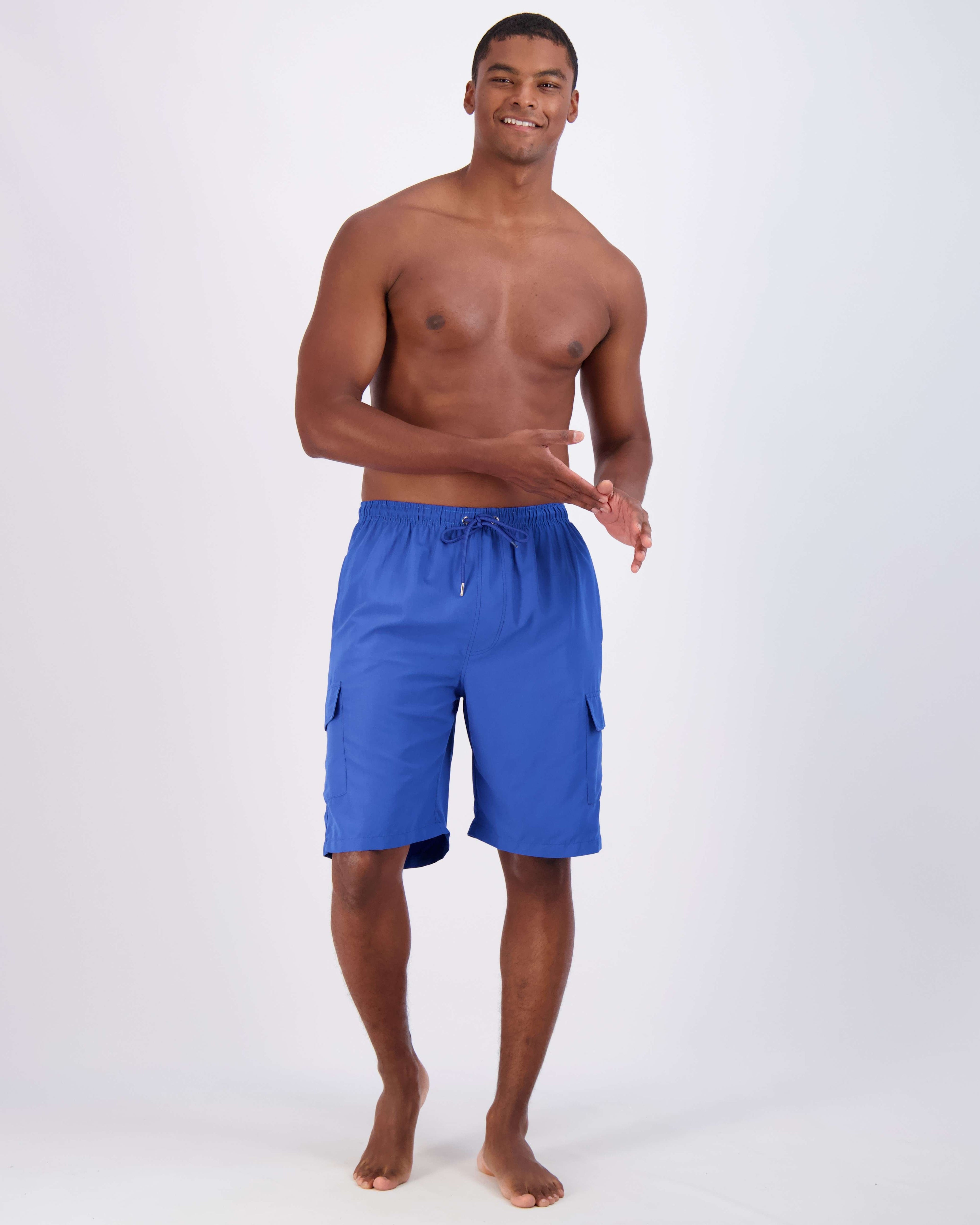 3 Pack: Men's Swim Trunks with Cargo Pockets (Available In Big & Tall)