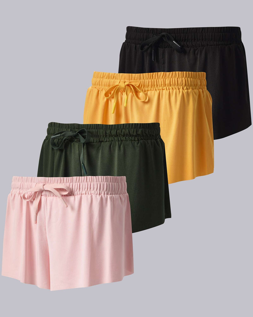 4 Pack: Girls 2-in-1 Flowy Shorts with Spandex Liner Youth Butterfly Skirts - Athletic Dance