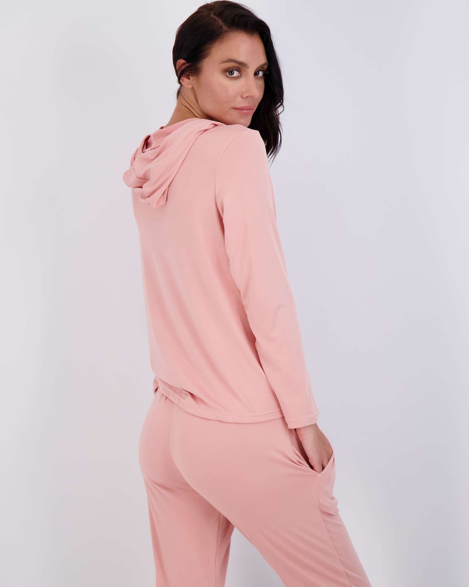4 Piece: Womens Long Sleeve Henley & Jogger Lounge Pajama Set