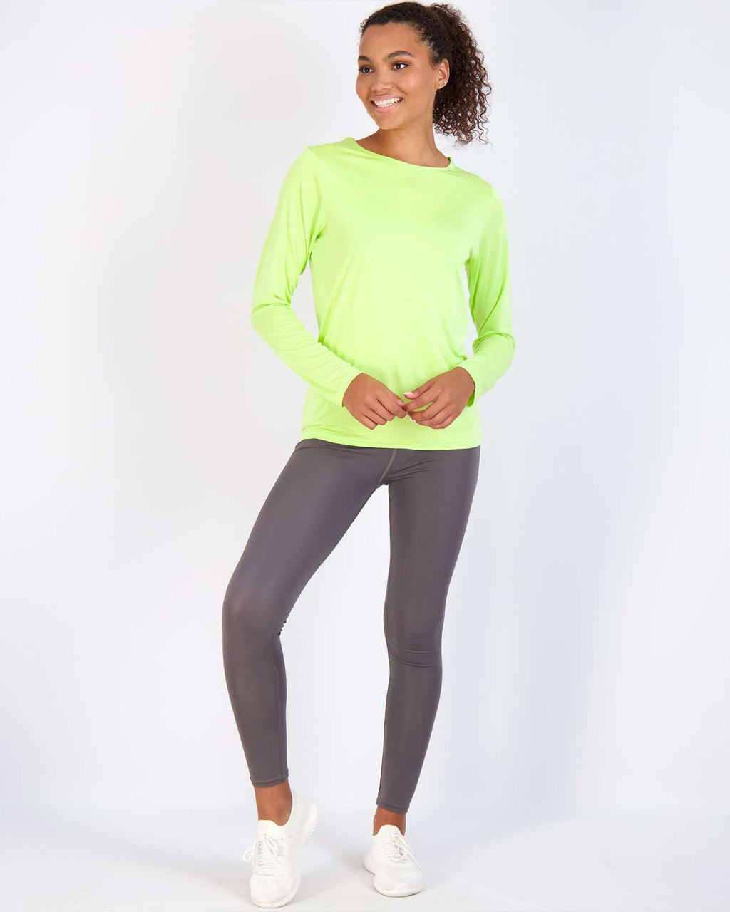 4 Pack: Womens Plus Dry-Fit Active Long-Sleeve T-Shirt