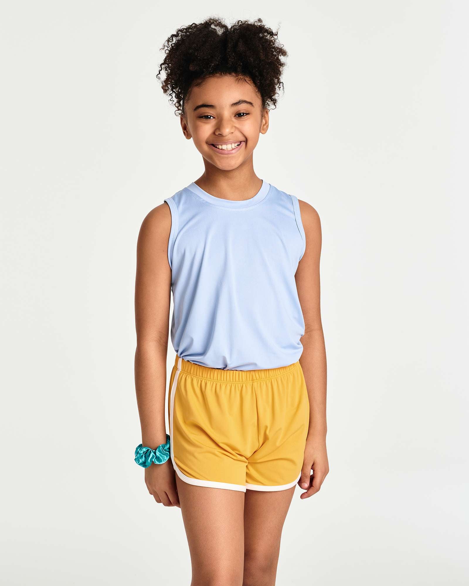 5 Pack: Girls' Dry-Fit Dolphin Shorts