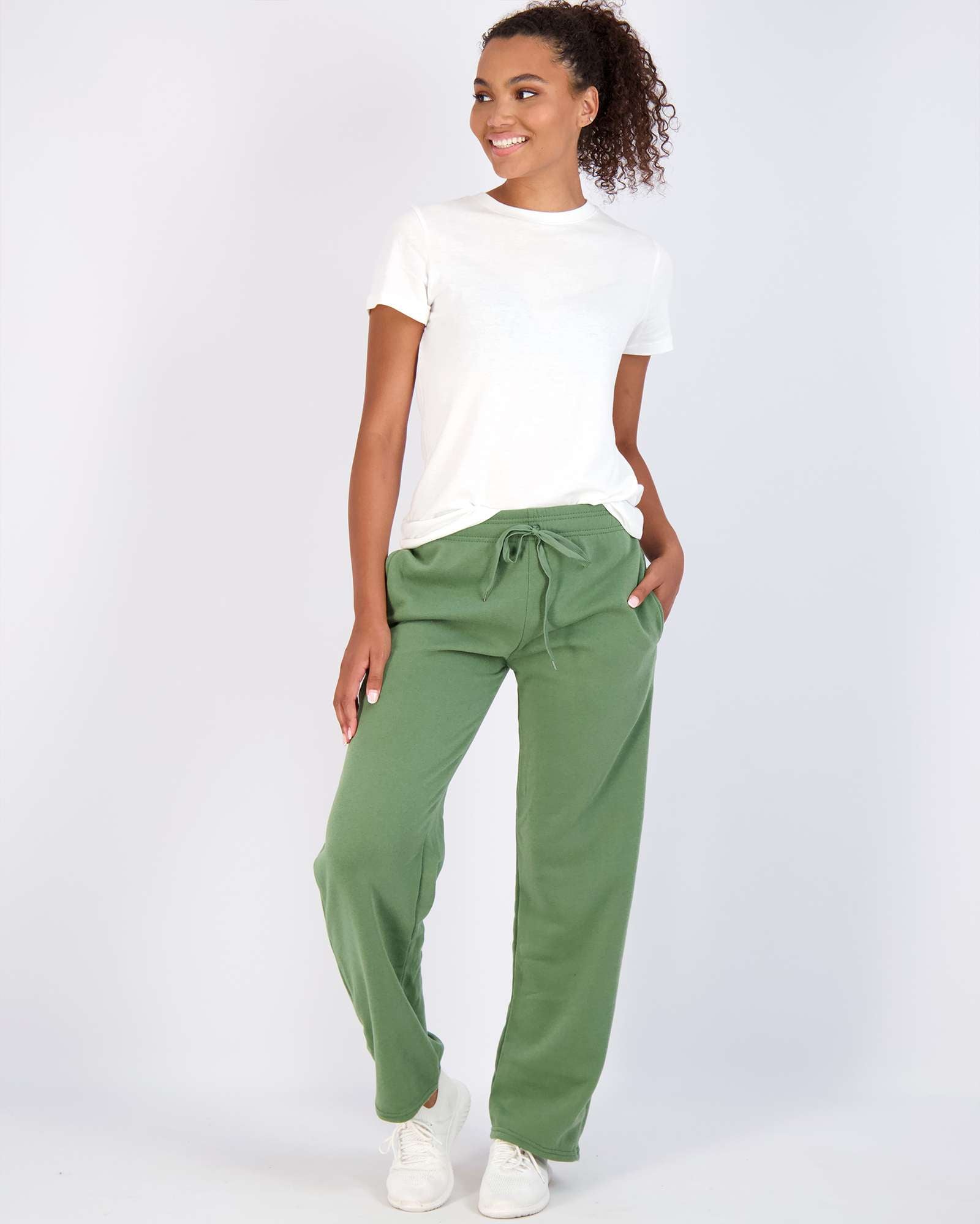 3 Pack: Womens Fleece Open Bottom Sweatpants