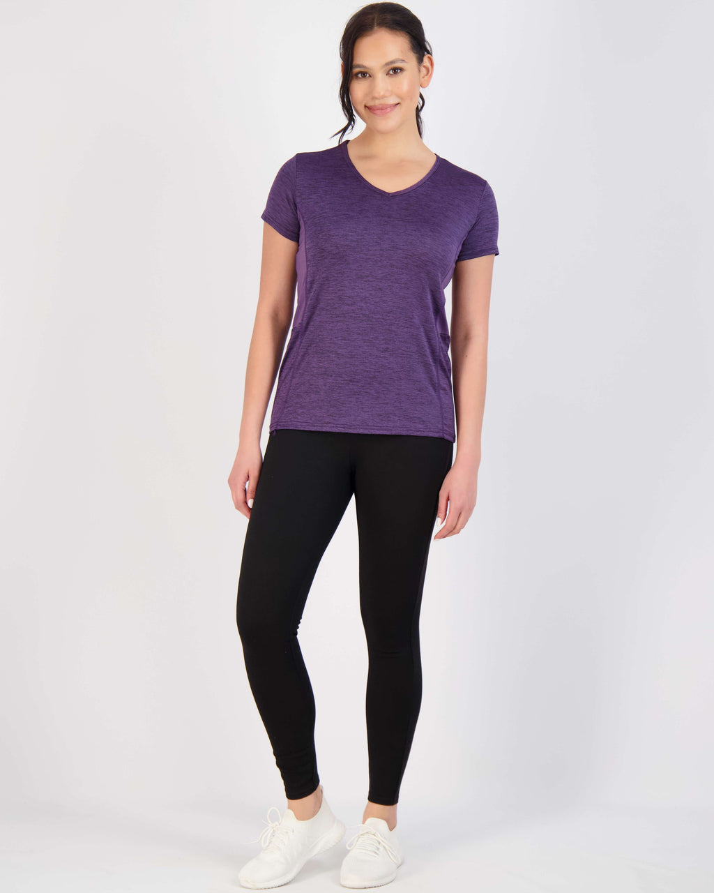 5 Pack: Womens Short Sleeve Dry-Fit V-Neck T-Shirt