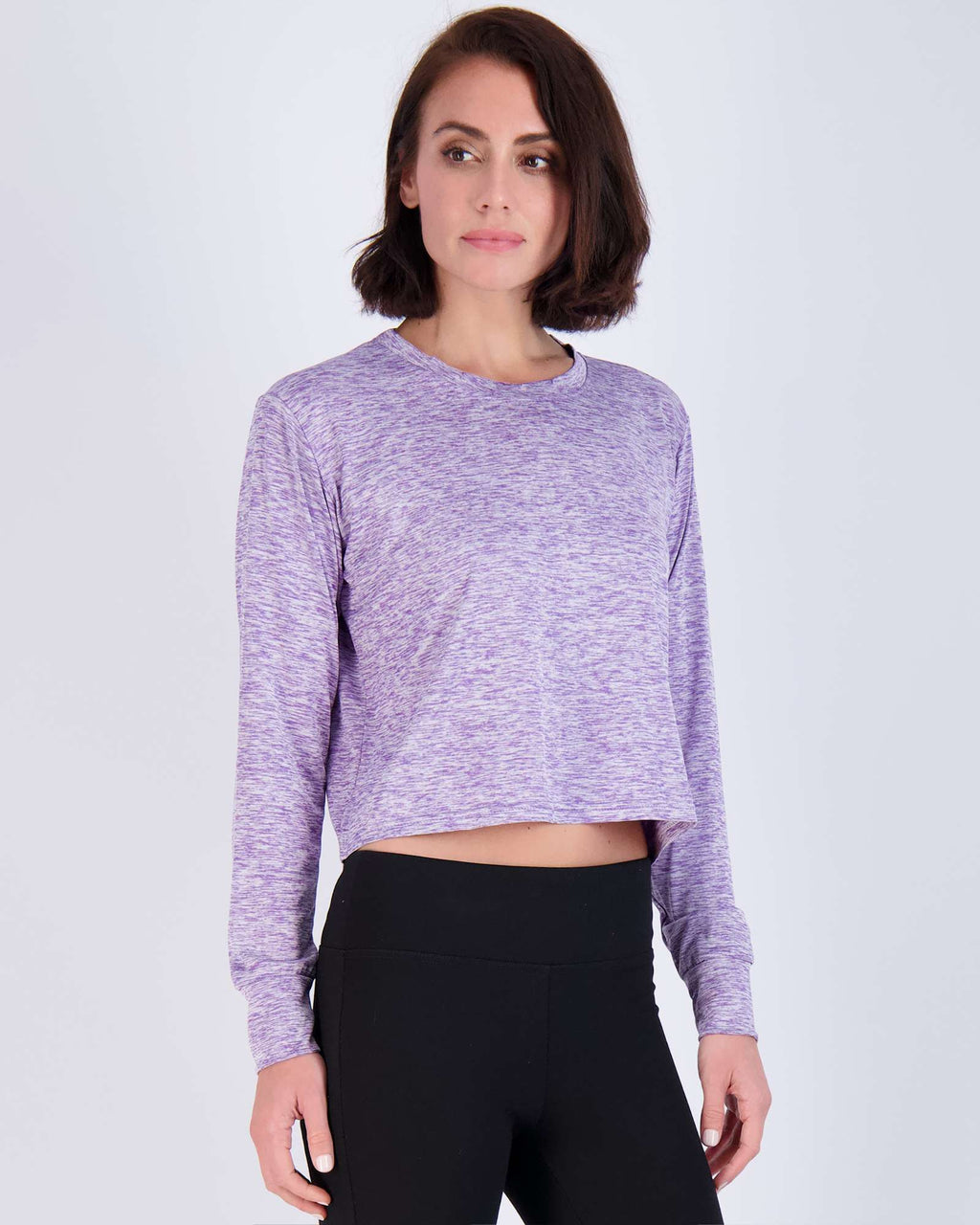 5 Pack: Womens Dry Fit Crop Top Long Sleeve