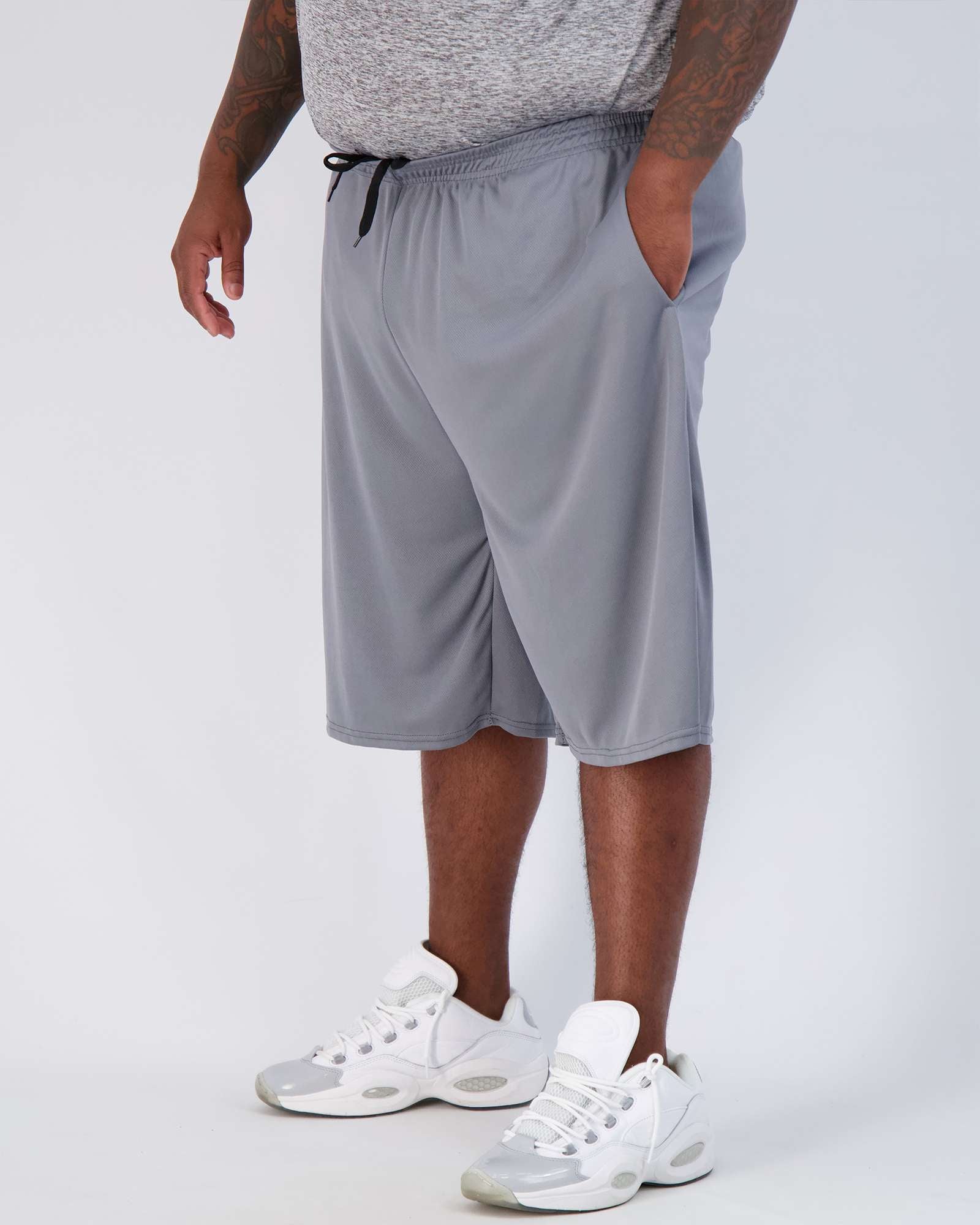 5 Pack: Mens Mesh Active Basketball Shorts (3X-5X)