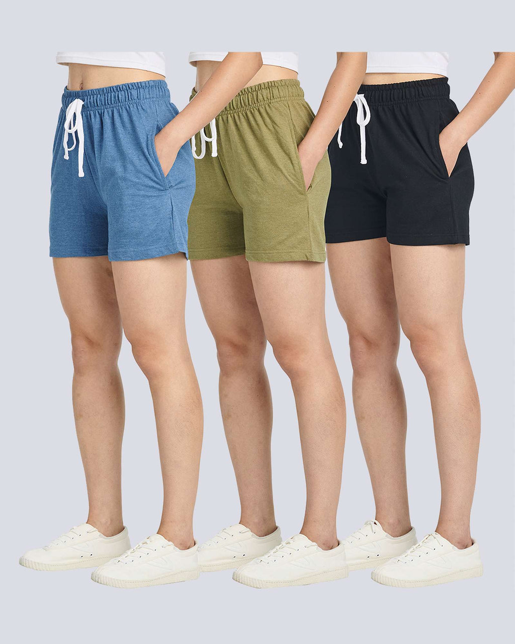 3 Pack: Womens French Terry Shorts