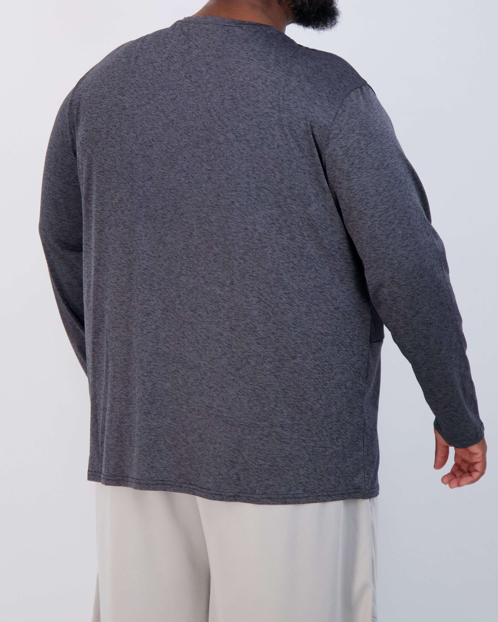 3 Pack: Mens Big & Tall Dry Fit Long-Sleeve Crew Neck T-Shirt