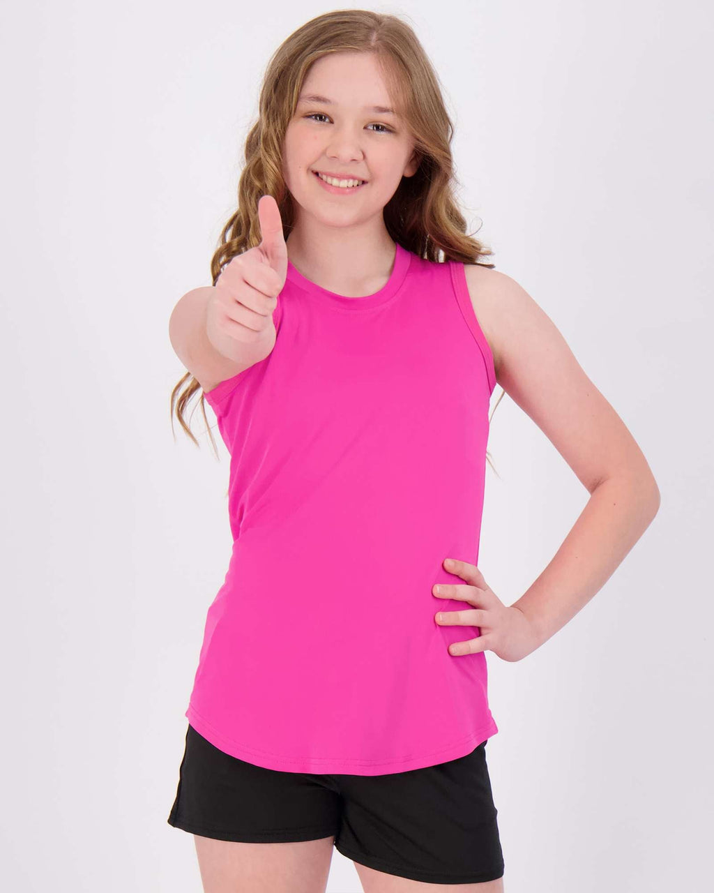 4 Pack: Girls Active Dry Fit Performance Tank Top