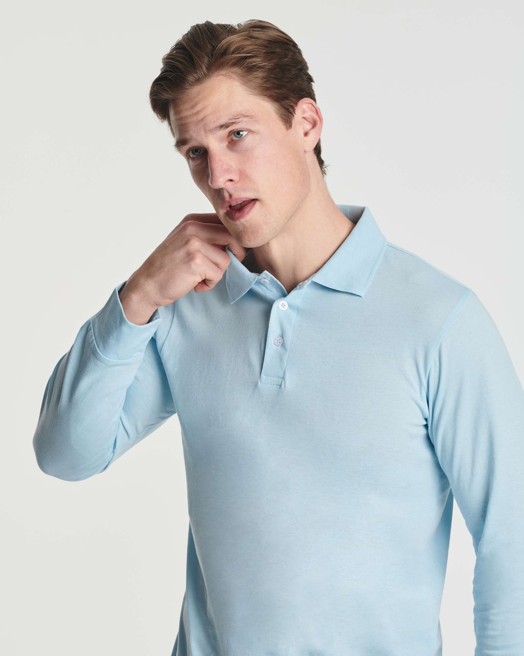 3 Pack: Men's Big & Tall Cotton Jersey Long-Sleeve Polo Shirt