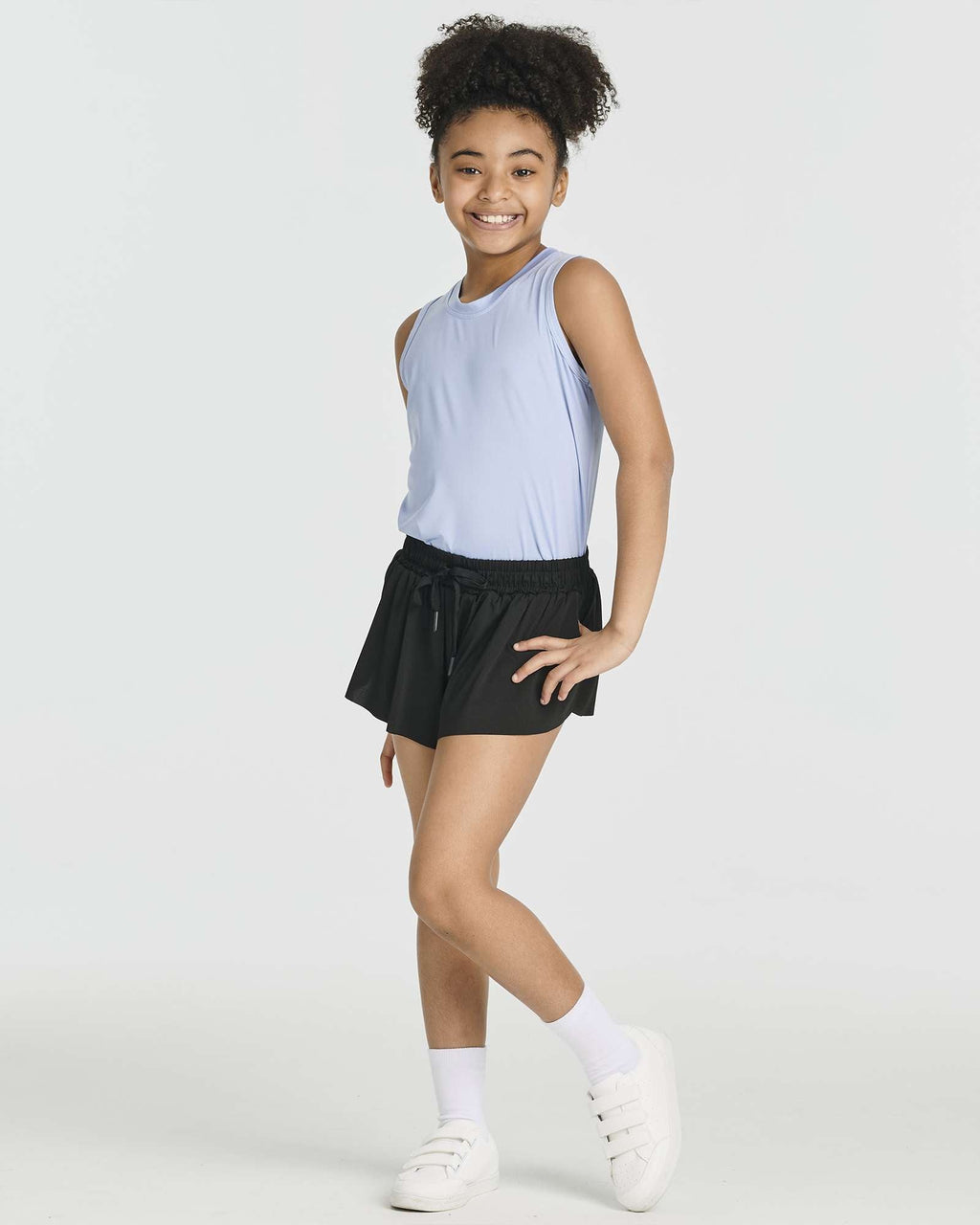 4 Pack: Girls 2-in-1 Flowy Shorts with Spandex Liner Youth Butterfly Skirts - Athletic Dance