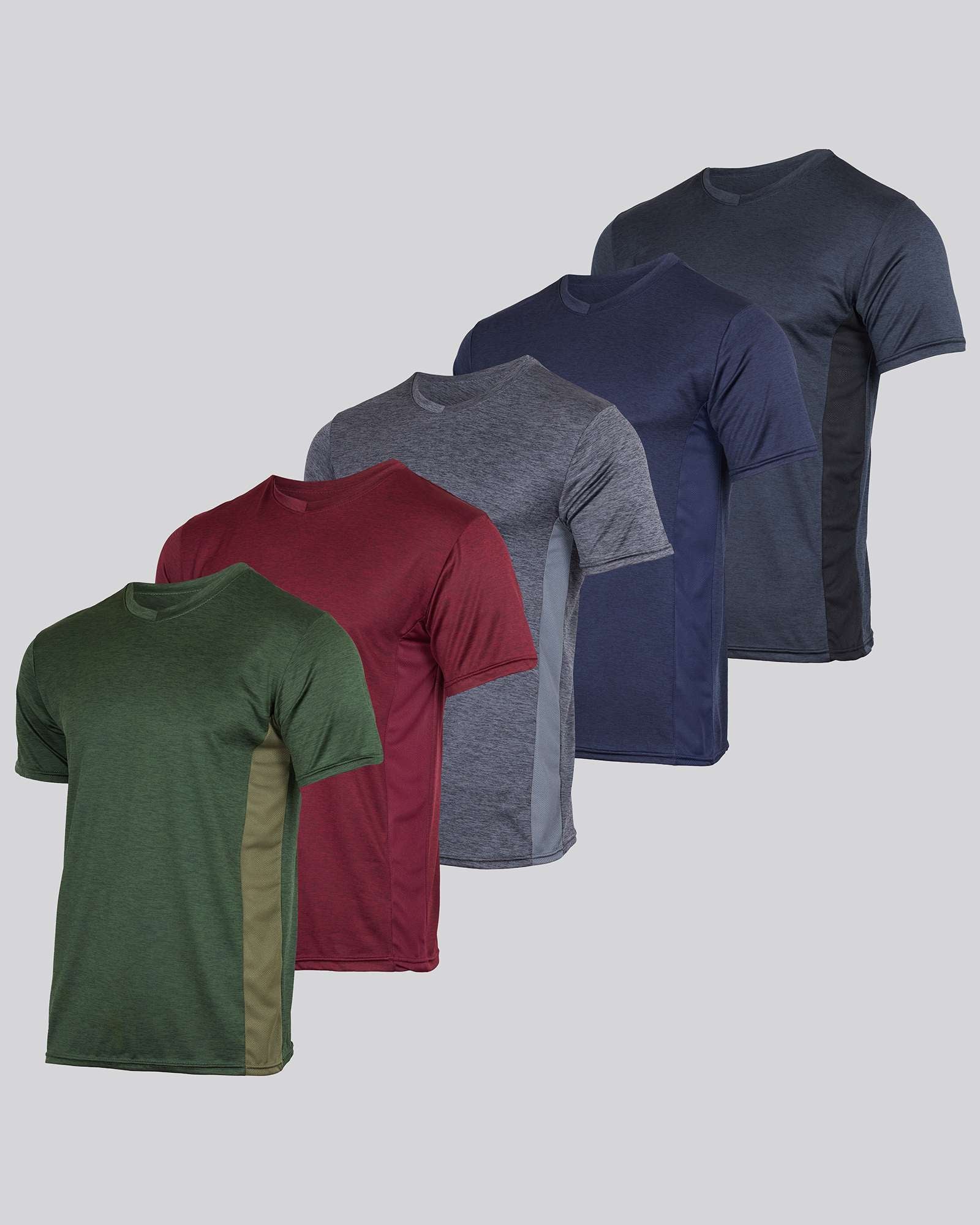 5 Pack: Men’s V-Neck Dry-Fit T-Shirt