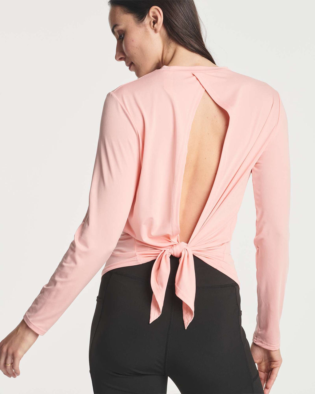 4 Pack: Women's Long-Sleeve Tie Back T-Shirt (Available in Plus Size)