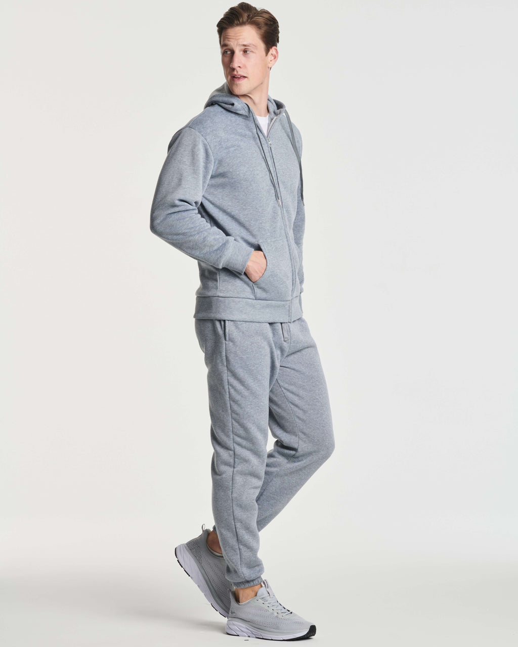 3 Pack: Mens Fleece Full Zip Hoodie Jacket