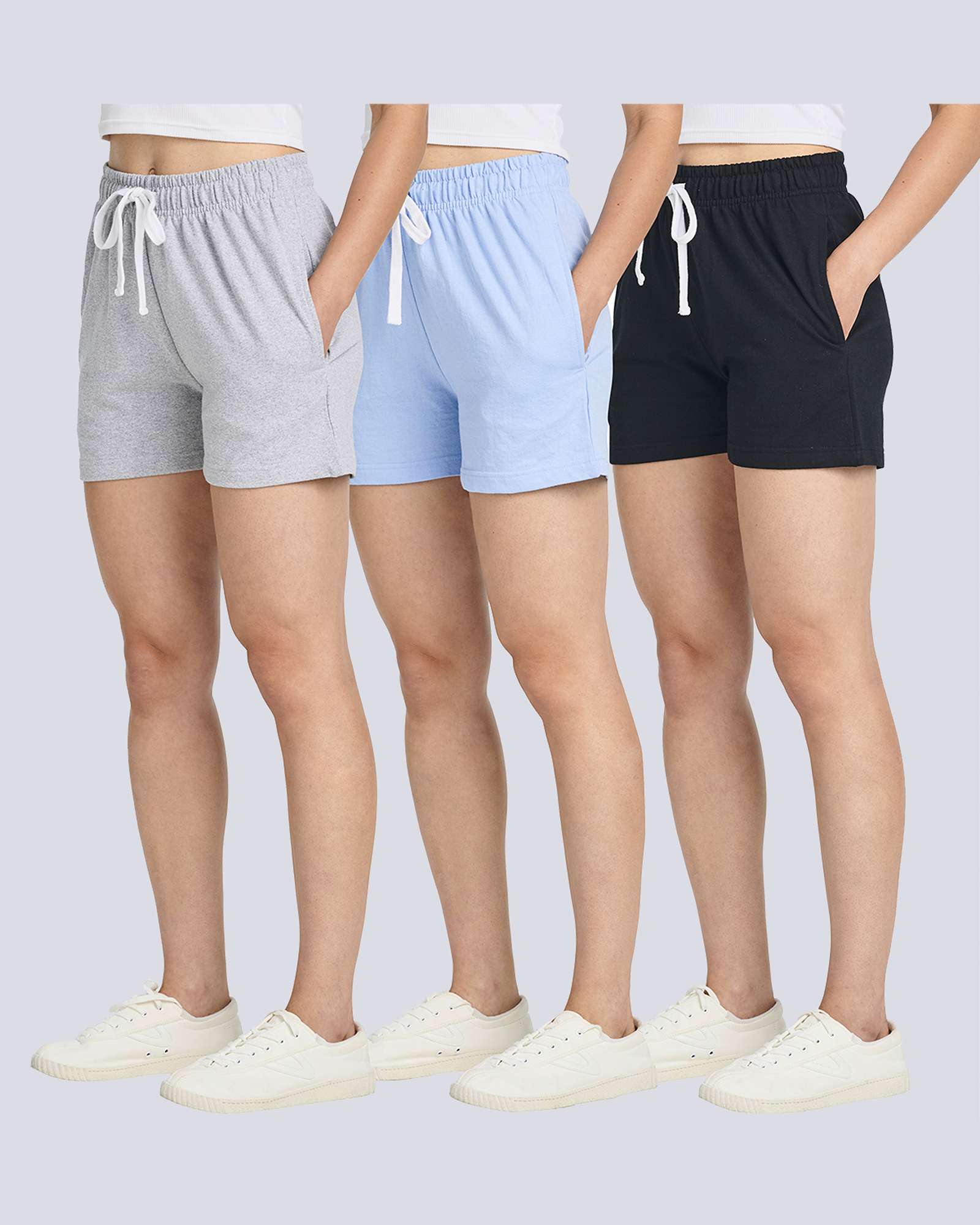 3 Pack: Womens French Terry Shorts