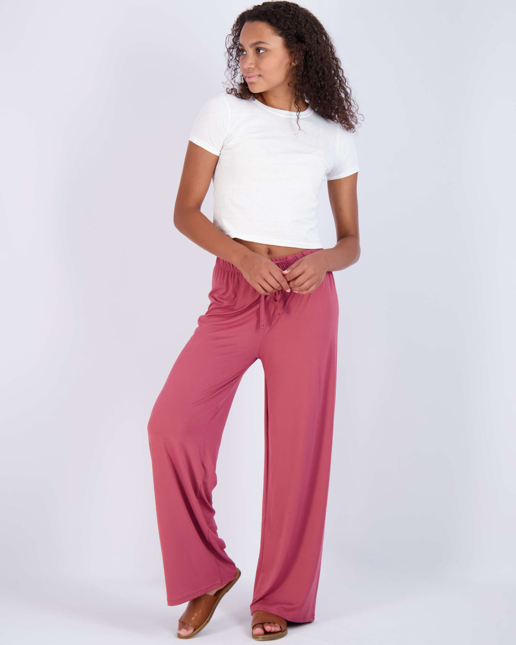 3 Pack: Womens Wide Leg Palazzo Lounge Pajama Pants