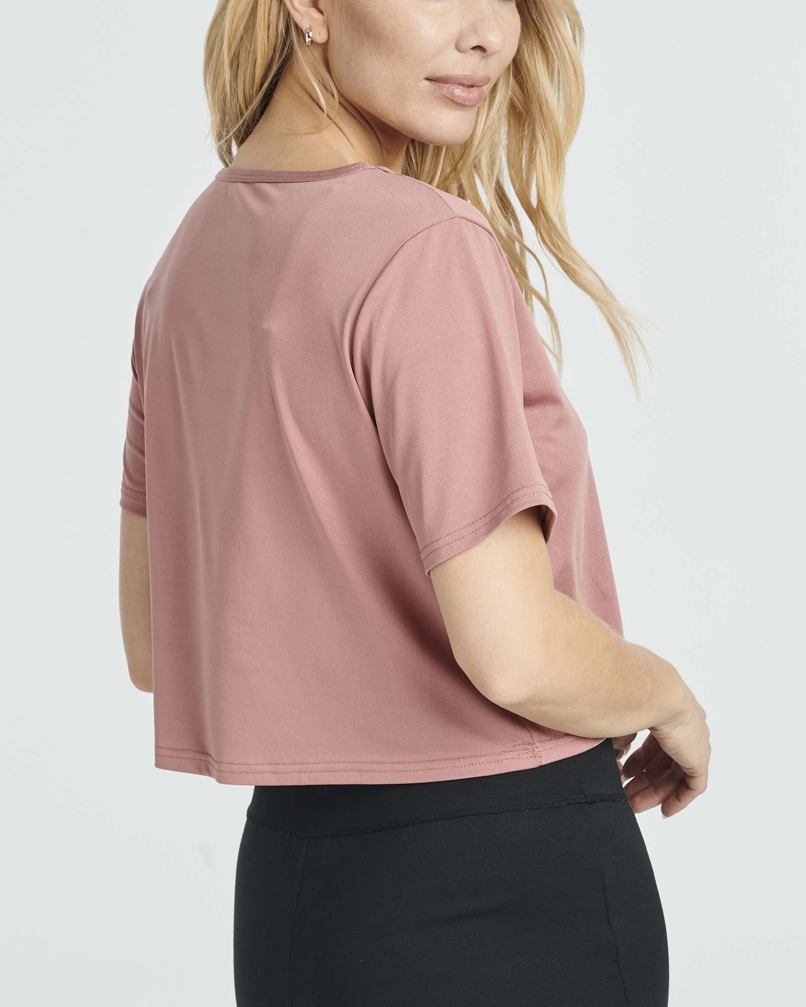 5 Pack: Women's Dry-Fit Short Sleeve V-Neck Crop Top