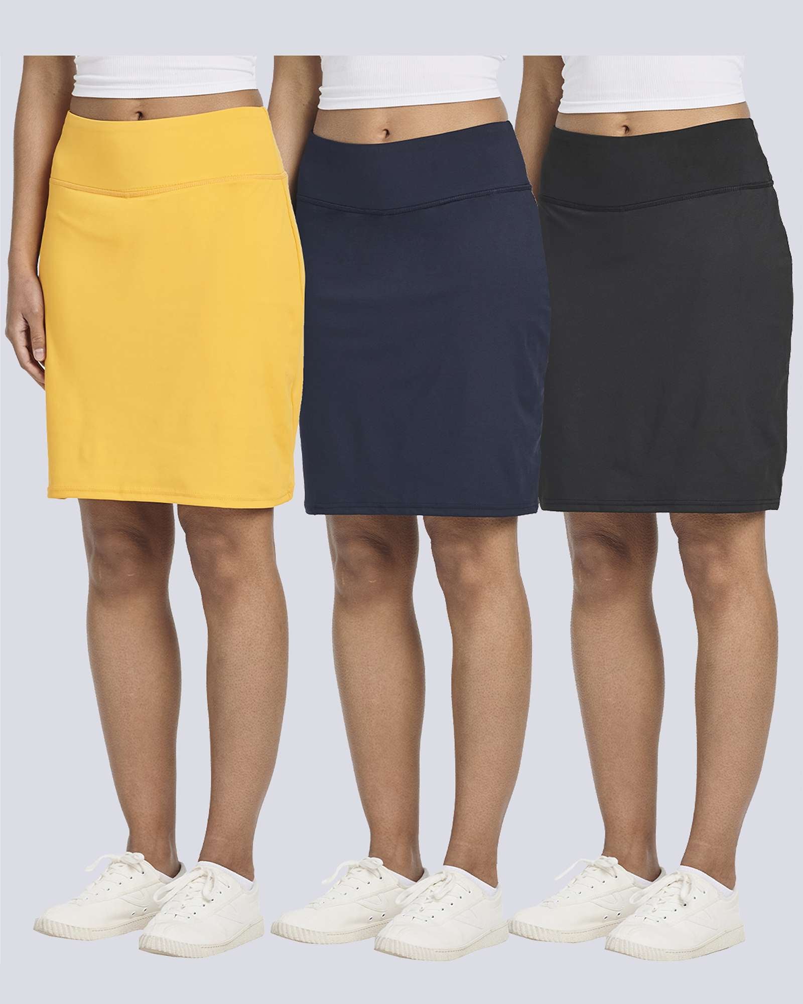 3 Pack: Women's 20" Golf Skirts with Pockets
